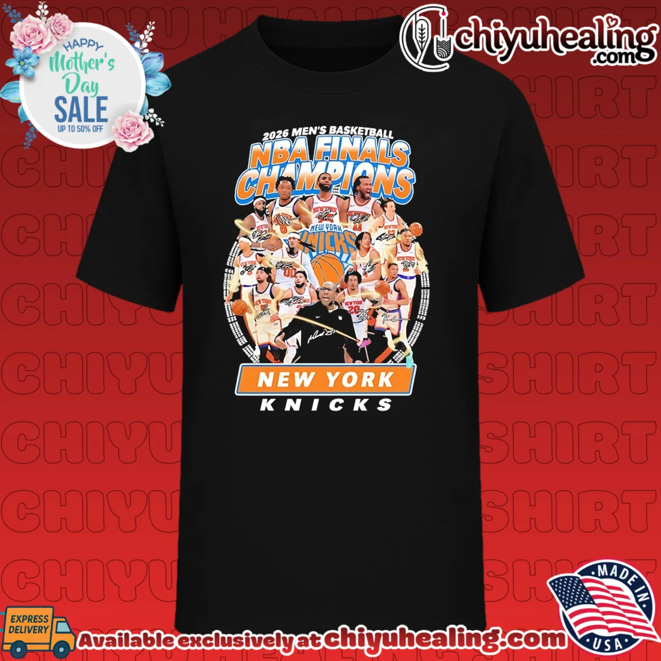 2026 Men's Basketball NBA Finals Champions New York Knicks team collage