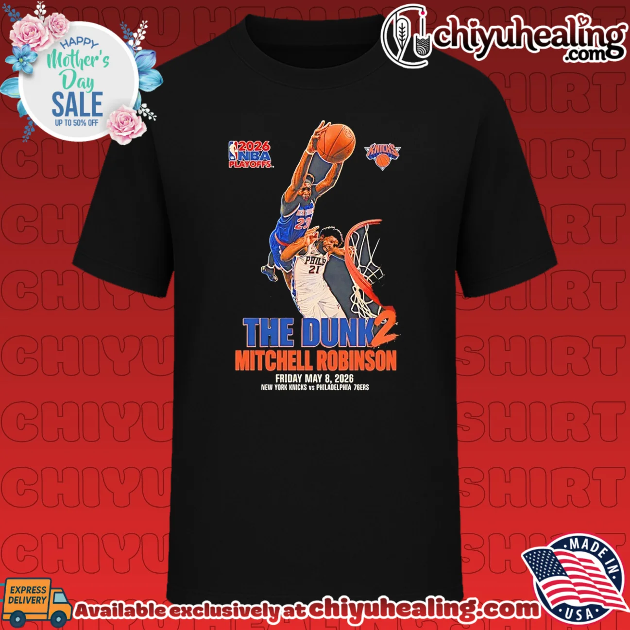 2026 NBA Playoffs NY Knicks The Dunk 2 Mitchel Robinson shirt & hoodie