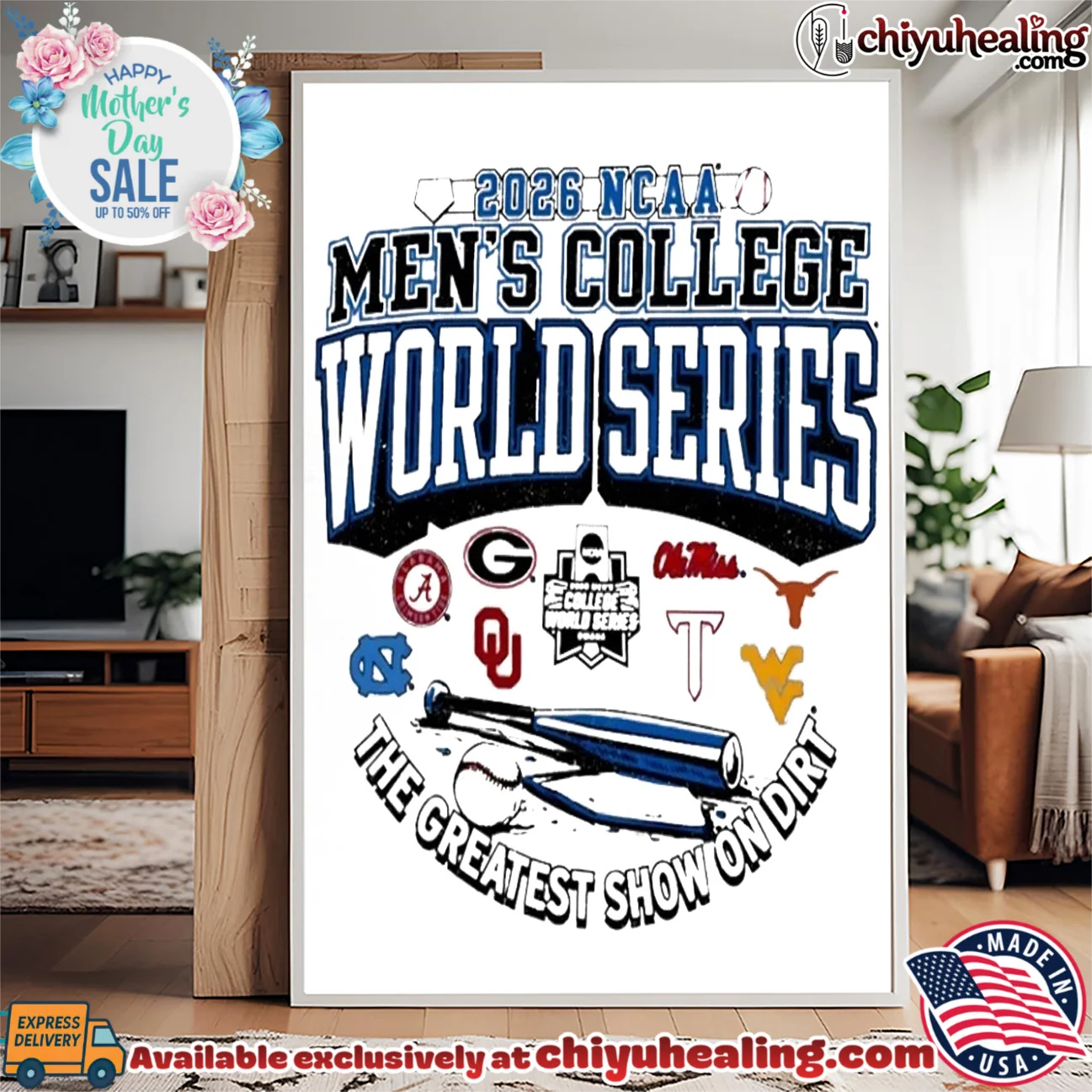 2026 NCAA Men's Baseball College World Series The Greatest Show On Dirt Eight at the plate timeless shirt & hoodie | Aesthetic Apparel 2026 NCAA Men's Baseball College World Series The Greatest Show On Dirt Eight at the plate