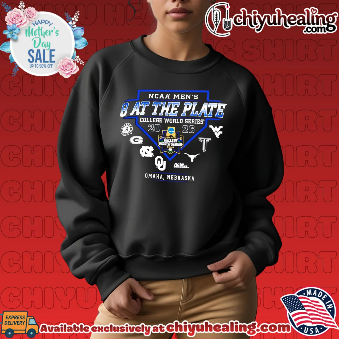 2026 NCAA Men's College World Series 8 at the plate Omaha limited shirt & hoodie - Everyday Fit 2026 NCAA Men's College World Series 8 at the plate Omaha