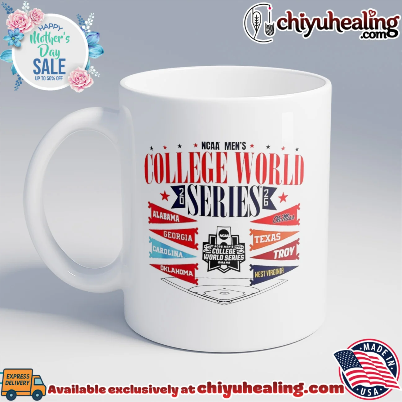 2026 NCAA Men's College World Series Field 8 Teams flag vintage shirt & hoodie - New Arrival 2026 NCAA Men's College World Series Field 8 Teams flag