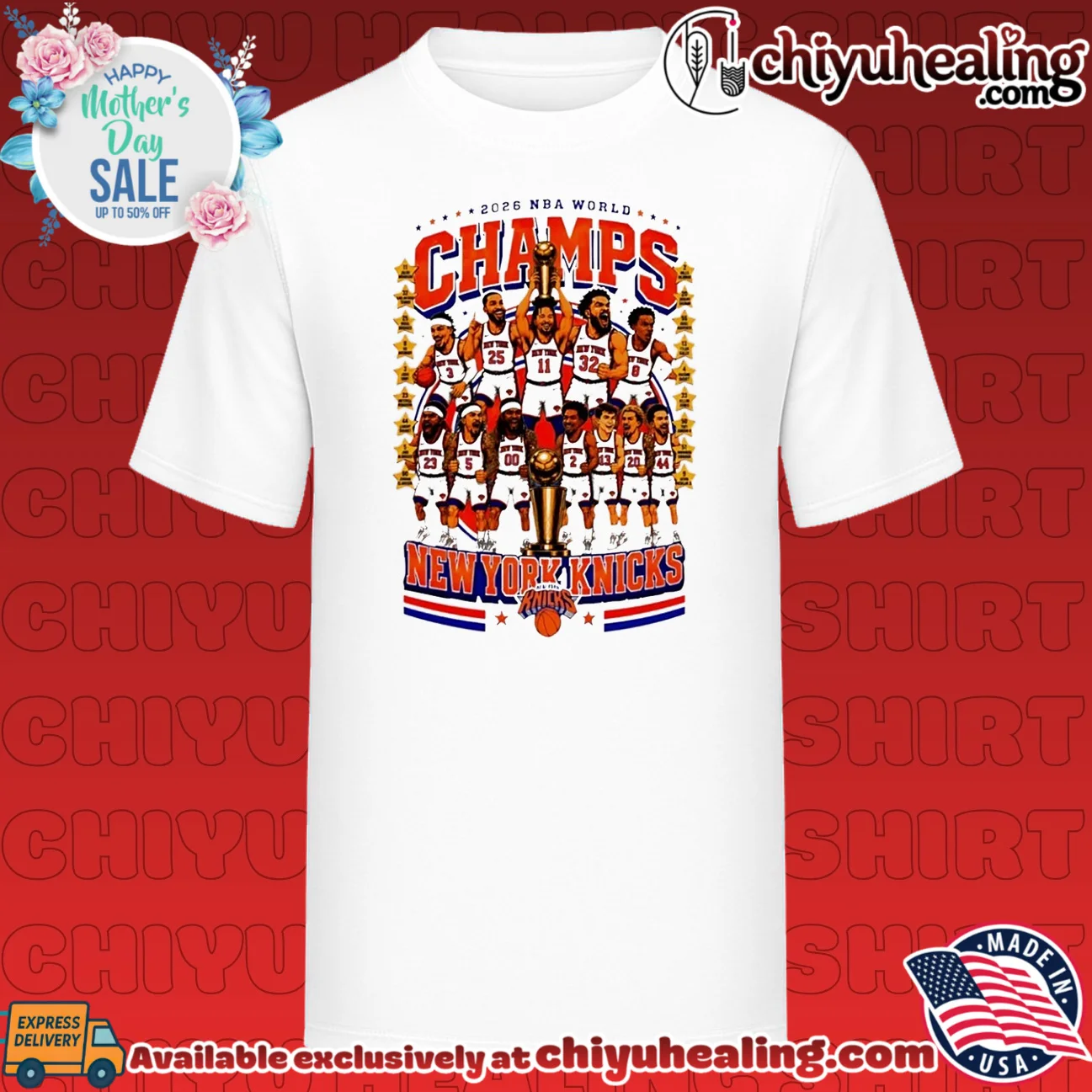2026 New York Knicks Nba World Champions caricature