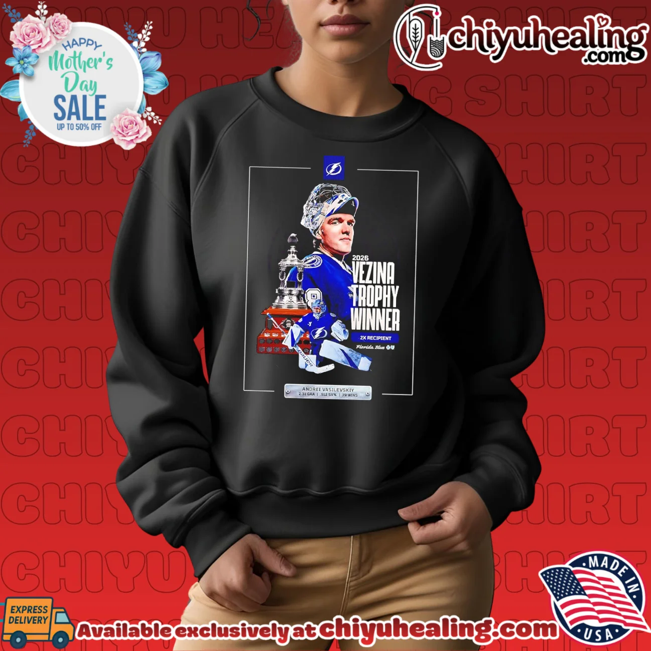2026 Vezina Trophy Winner Tampa Bay Lightning Andrei Vasilevskiy poster shirt signature shirt & hoodie - The Fan Collection 2026 Vezina Trophy Winner Tampa Bay Lightning Andrei Vasilevskiy poster shirt