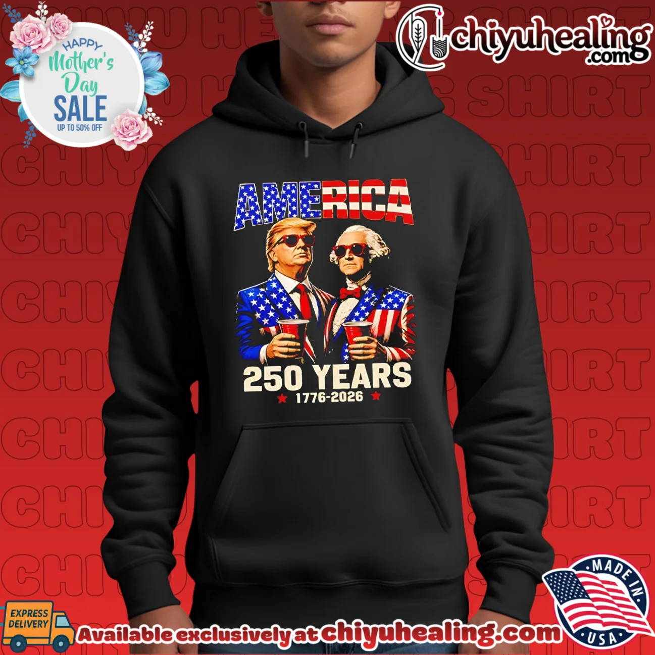 250 Years America Anniversary Trump Washington epic shirt & hoodie | Aesthetic Apparel 250 Years America Anniversary Trump Washington epic shirt & hoodie | Aesthetic Apparel