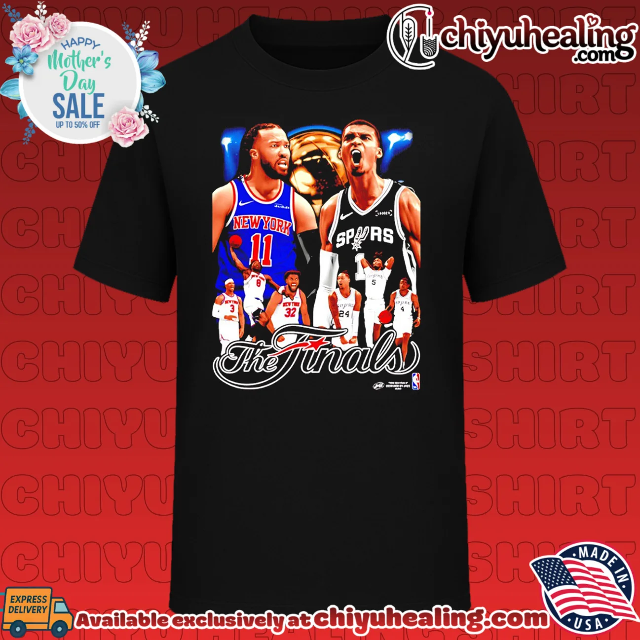 ''26 Finals Knicks vs Spurs graphic