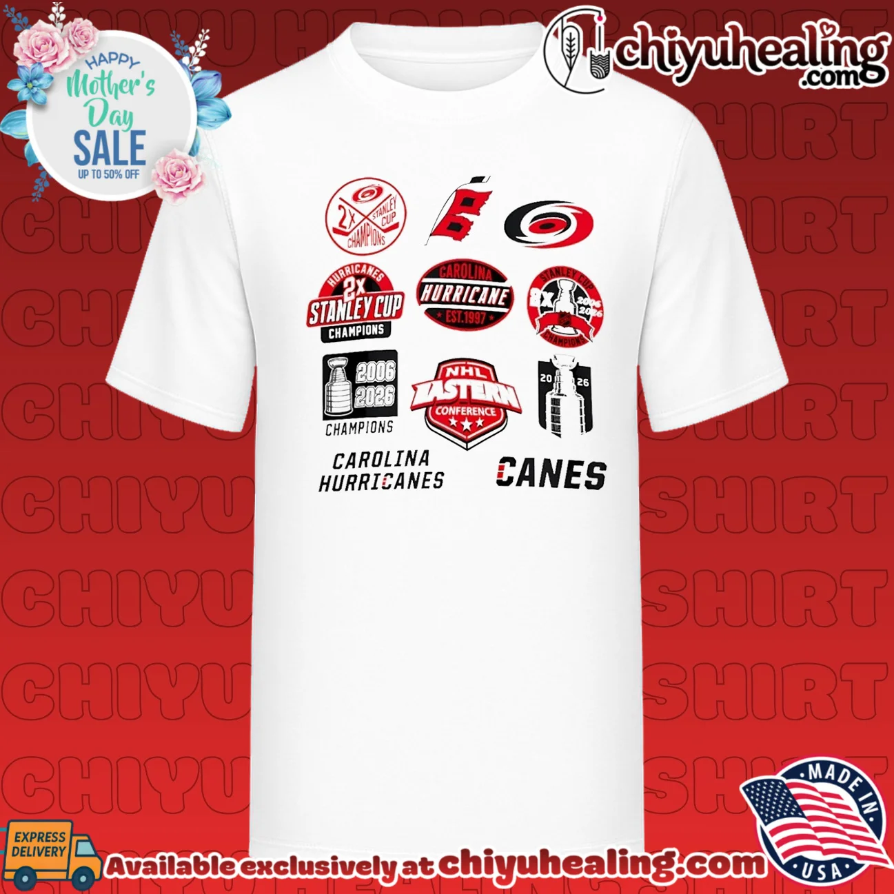 2x Stanley Cup Champions Carolina Hurricanes 2026 graphic