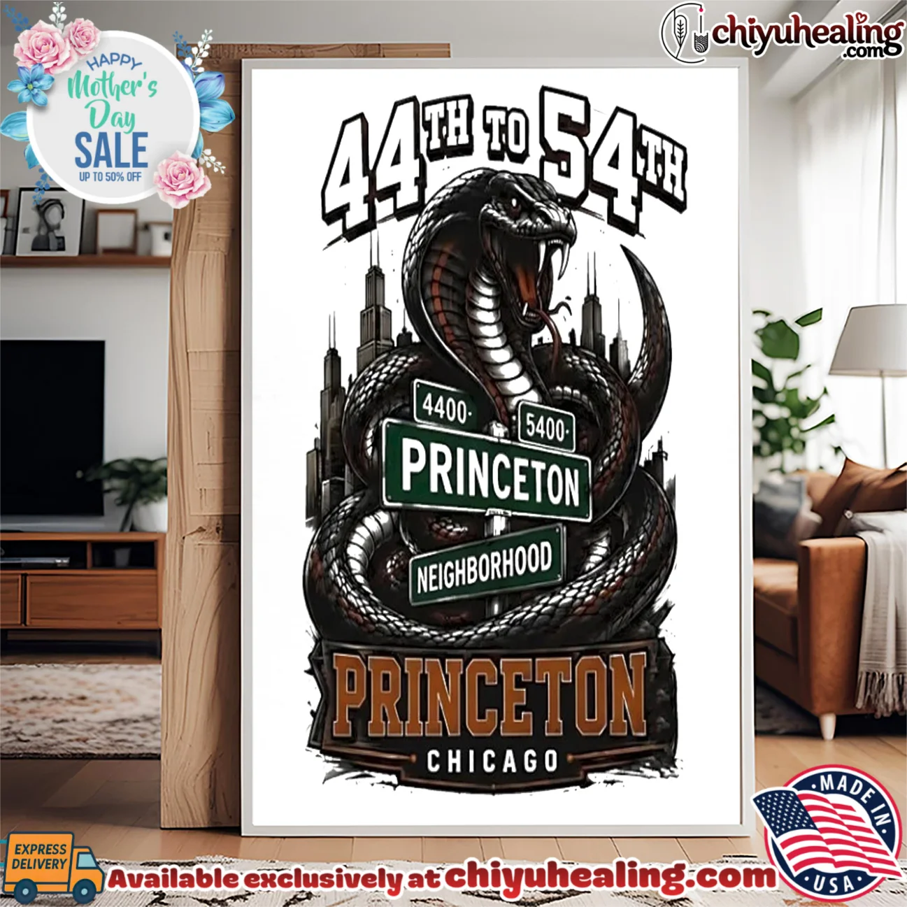 44th to 54th Princeton Neighborhood snake illustration shirt & hoodie 44th to 54th Princeton Neighborhood snake illustration shirt & hoodie