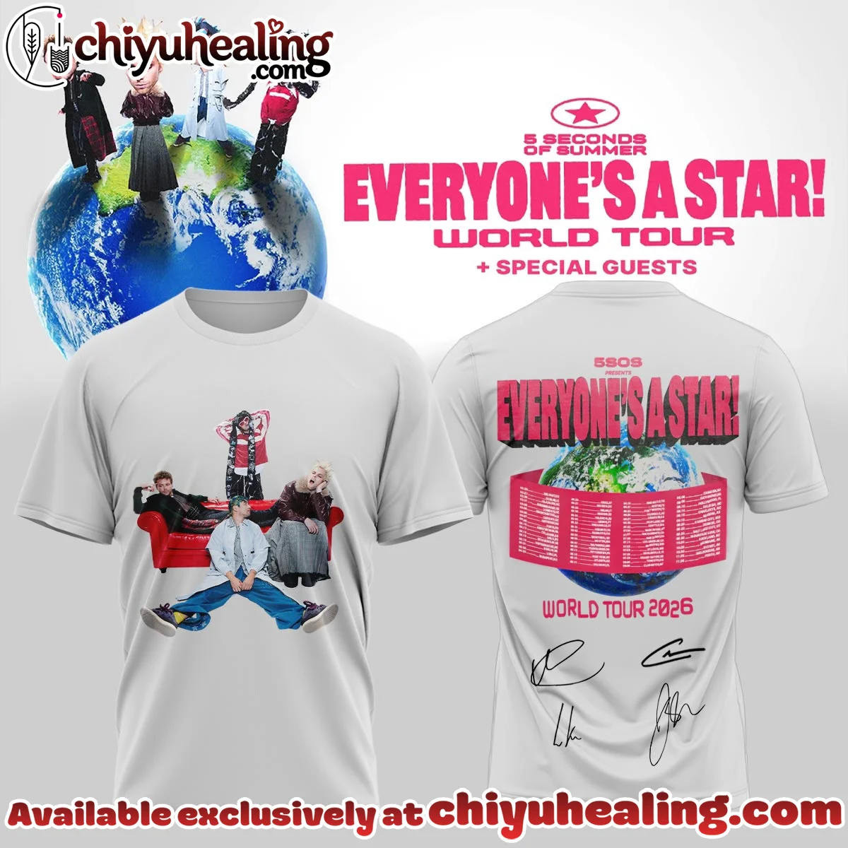 5SOS EVERYONES A STAR World Tour Shirt & Hoodie (Design 11)