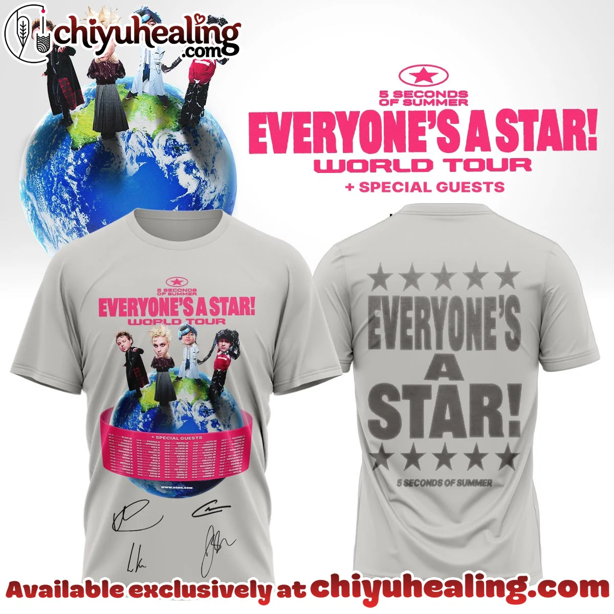 5SOS EVERYONES A STAR World Tour Shirt & Hoodie (Release 16)