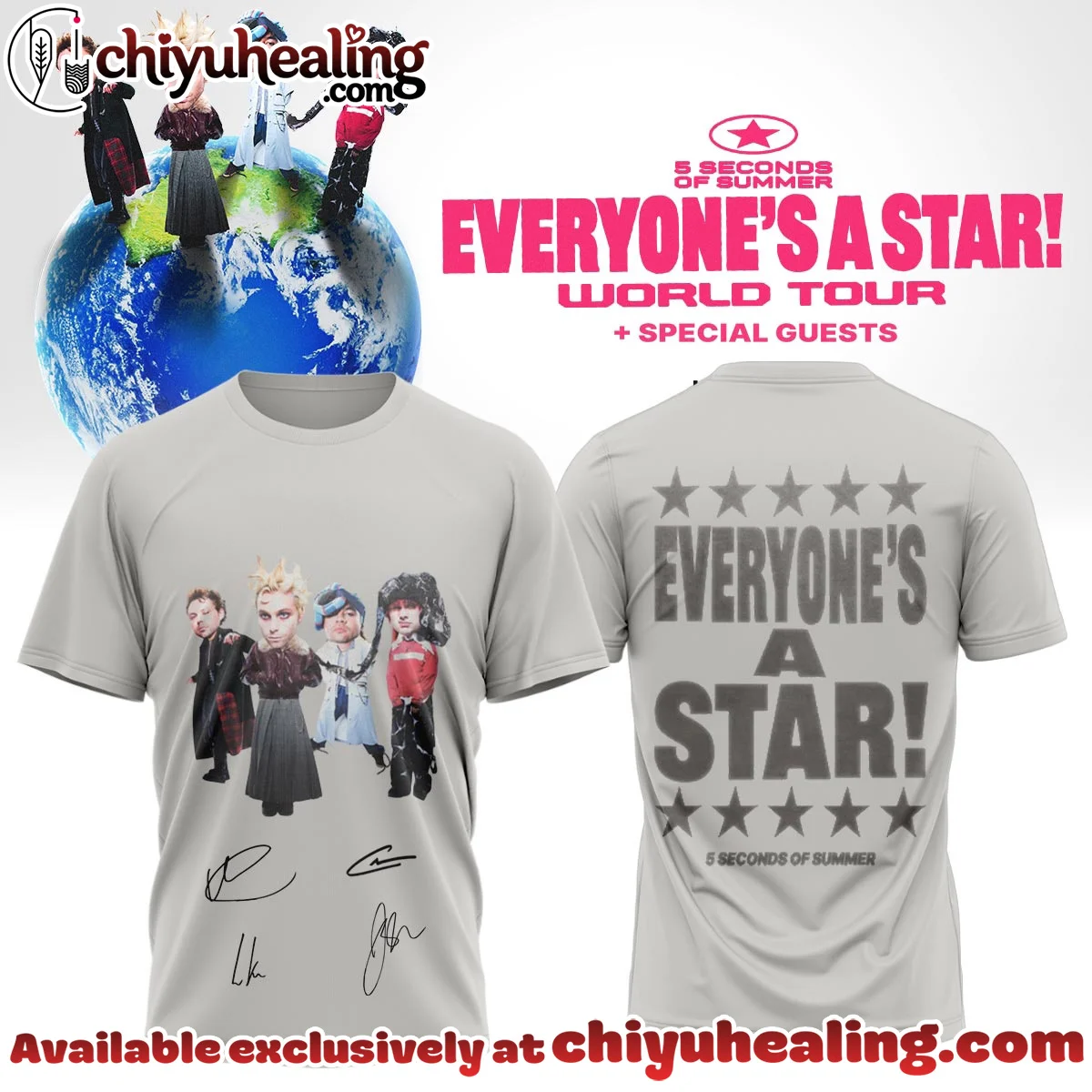5SOS EVERYONES A STAR World Tour Shirt & Hoodie (Release 3)