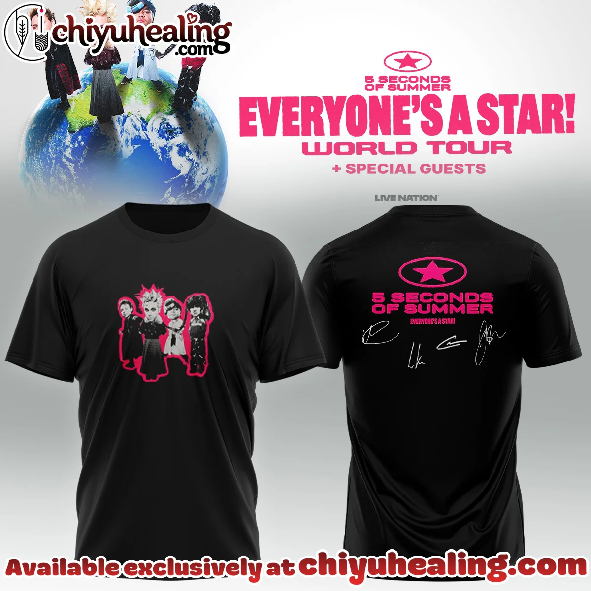 5SOS EVERYONES A STAR World Tour Shirt & Hoodie (Style 4)