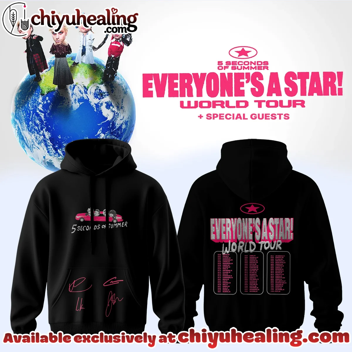 5SOS EVERYONES A STAR World Tour T-Shirt & Hoodie - Part 8
