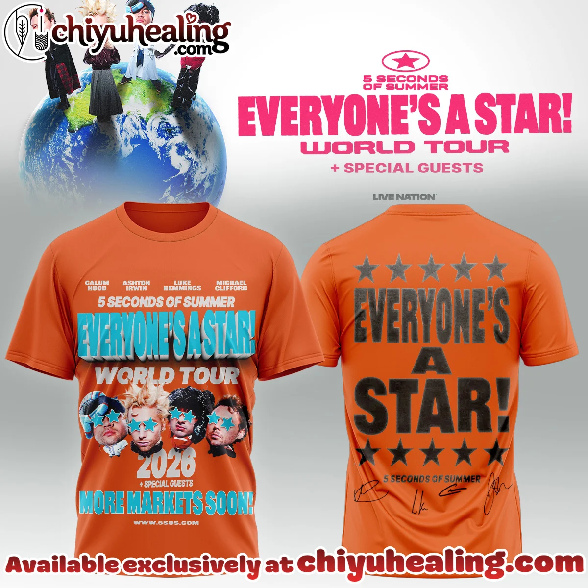 5SOS EVERYONES A STAR World Tour T-Shirt & Hoodie - Series 10