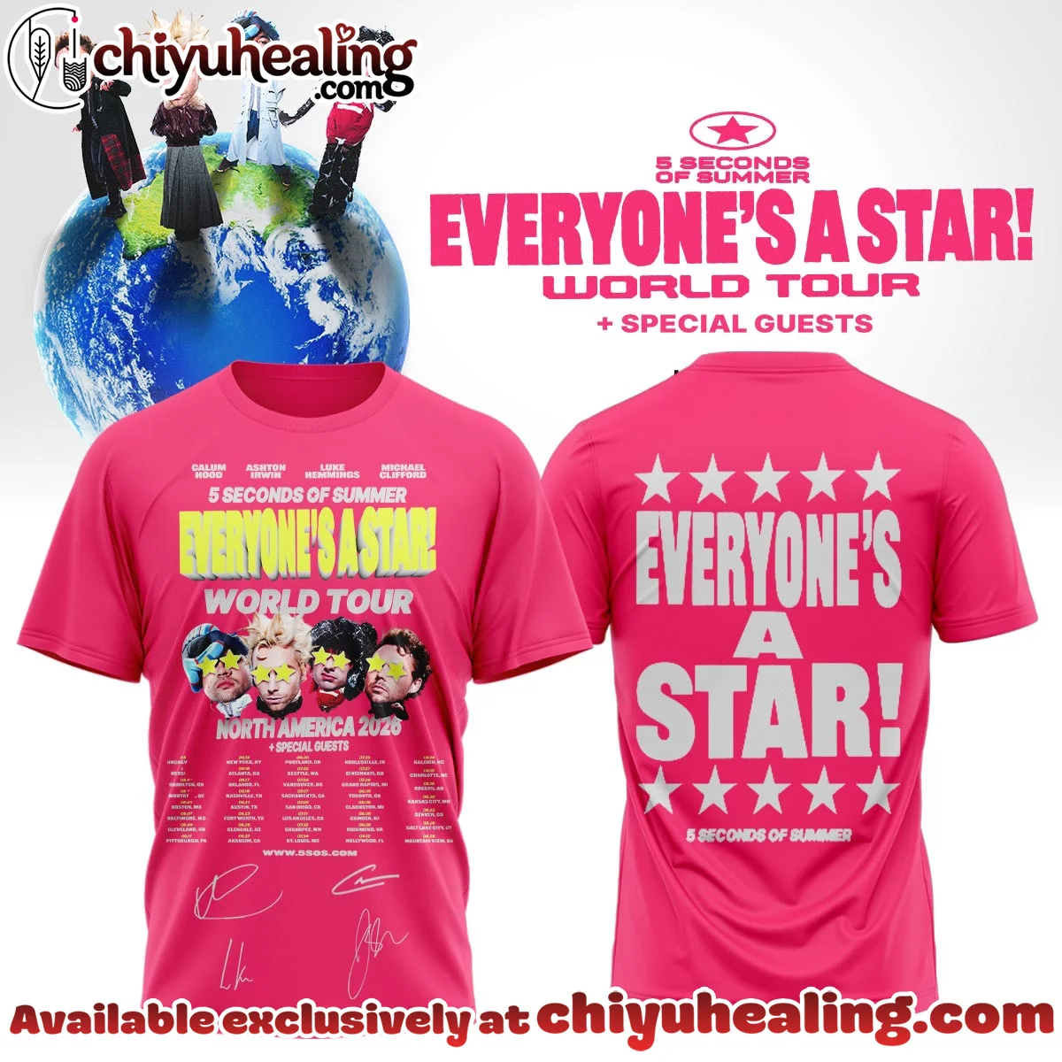 5SOS EVERYONES A STAR World Tour T-Shirt & Hoodie - Series 9