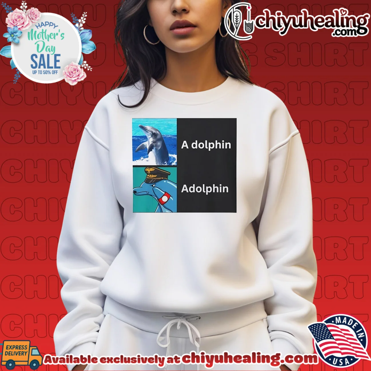 A Dolphin and Adolphin pun wordplay animal meme shirt & hoodie A Dolphin and Adolphin pun wordplay animal meme shirt & hoodie