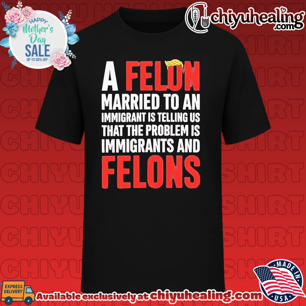 A felon married to an immigrant is telling us that the problem is immigrants and felons shirt & hoodie