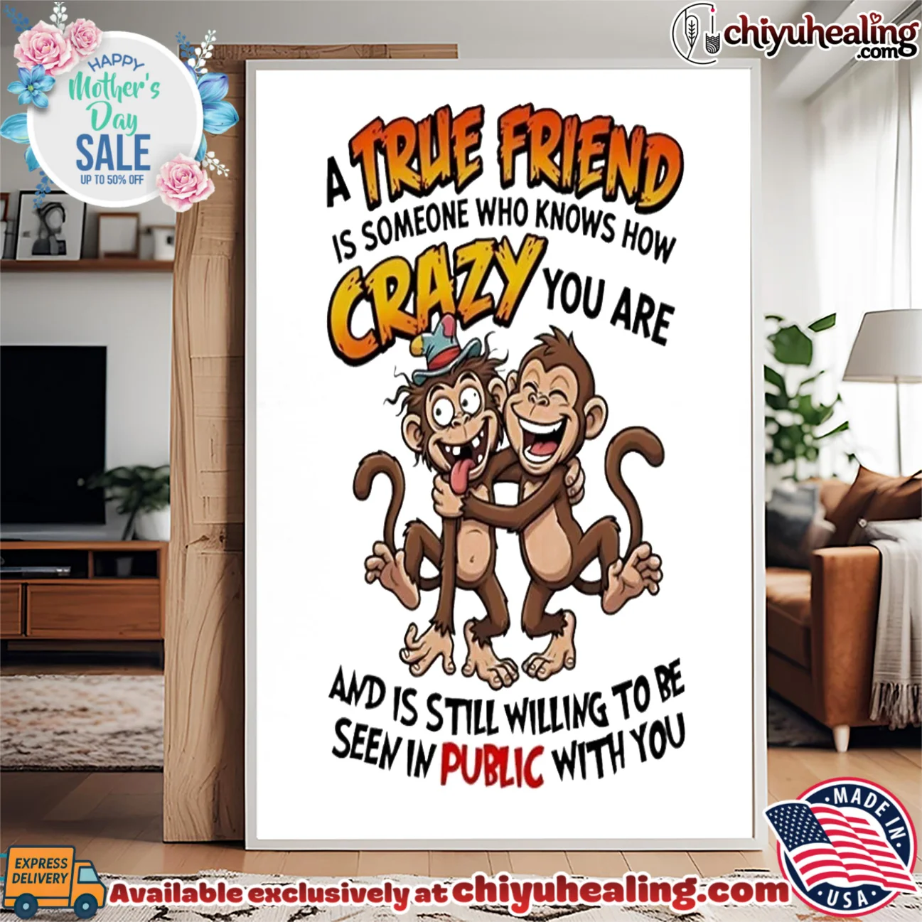 A true friend is someone who knows how crazy you are cartoon monkeys shirt retro shirt & hoodie | Iconic Look A true friend is someone who knows how crazy you are cartoon monkeys shirt