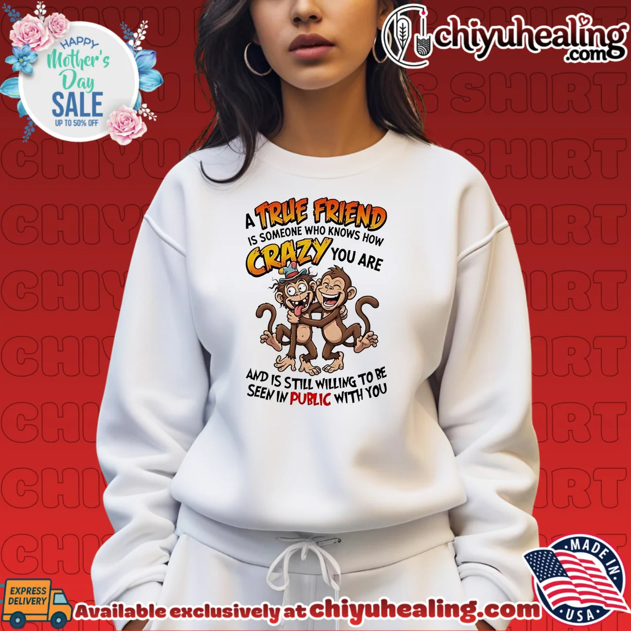 A true friend is someone who knows how crazy you are cartoon monkeys shirt retro shirt & hoodie | Iconic Look A true friend is someone who knows how crazy you are cartoon monkeys shirt