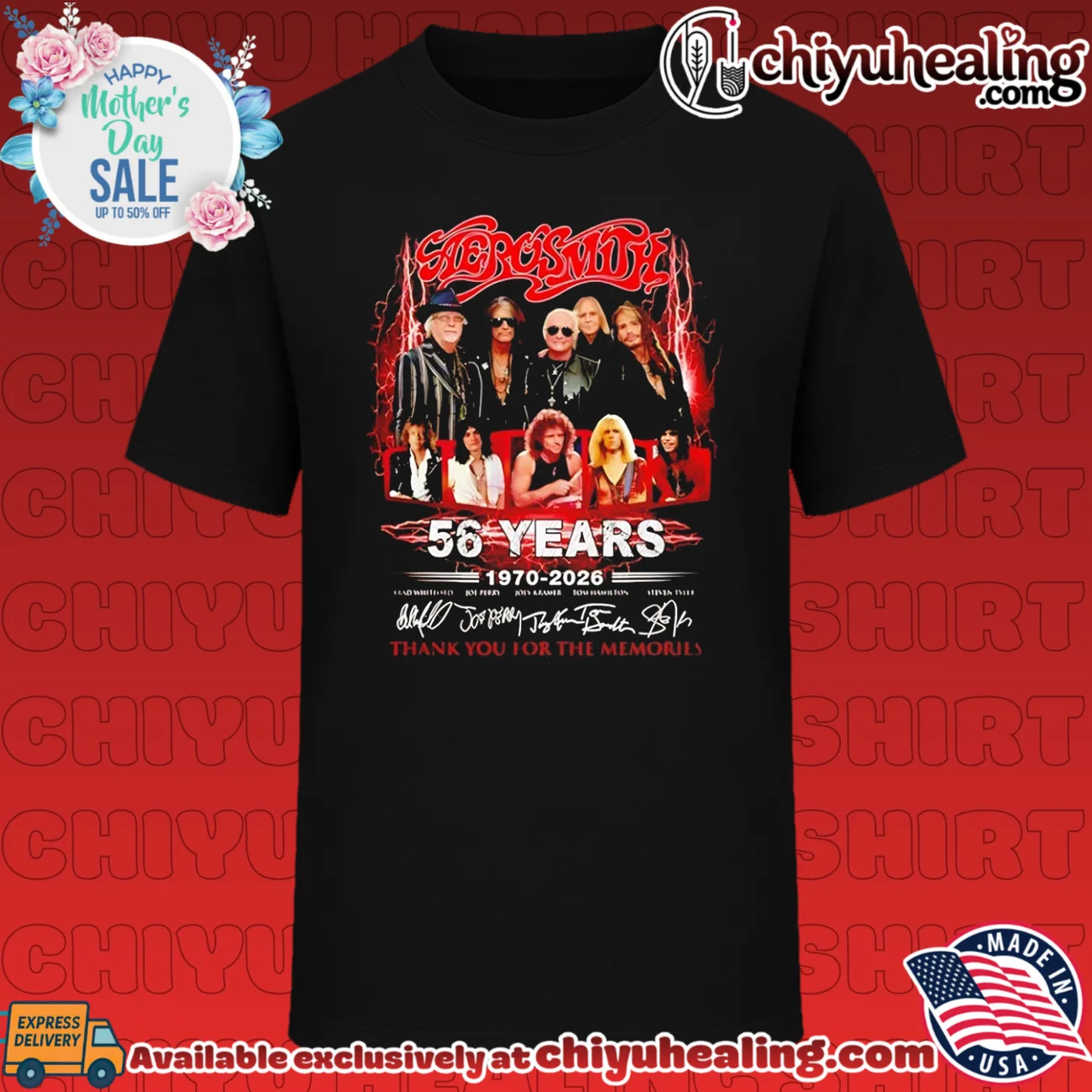 Aerosmith 56 Years 1970-2026 Thank You For The Memories