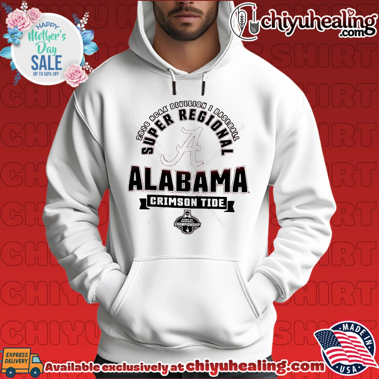 Alabama Crimson Tide 2026 NCAA Division I Baseball Super Regionals statement shirt & hoodie | Aesthetic Apparel Alabama Crimson Tide 2026 NCAA Division I Baseball Super Regionals statement shirt & hoodie | Aesthetic Apparel