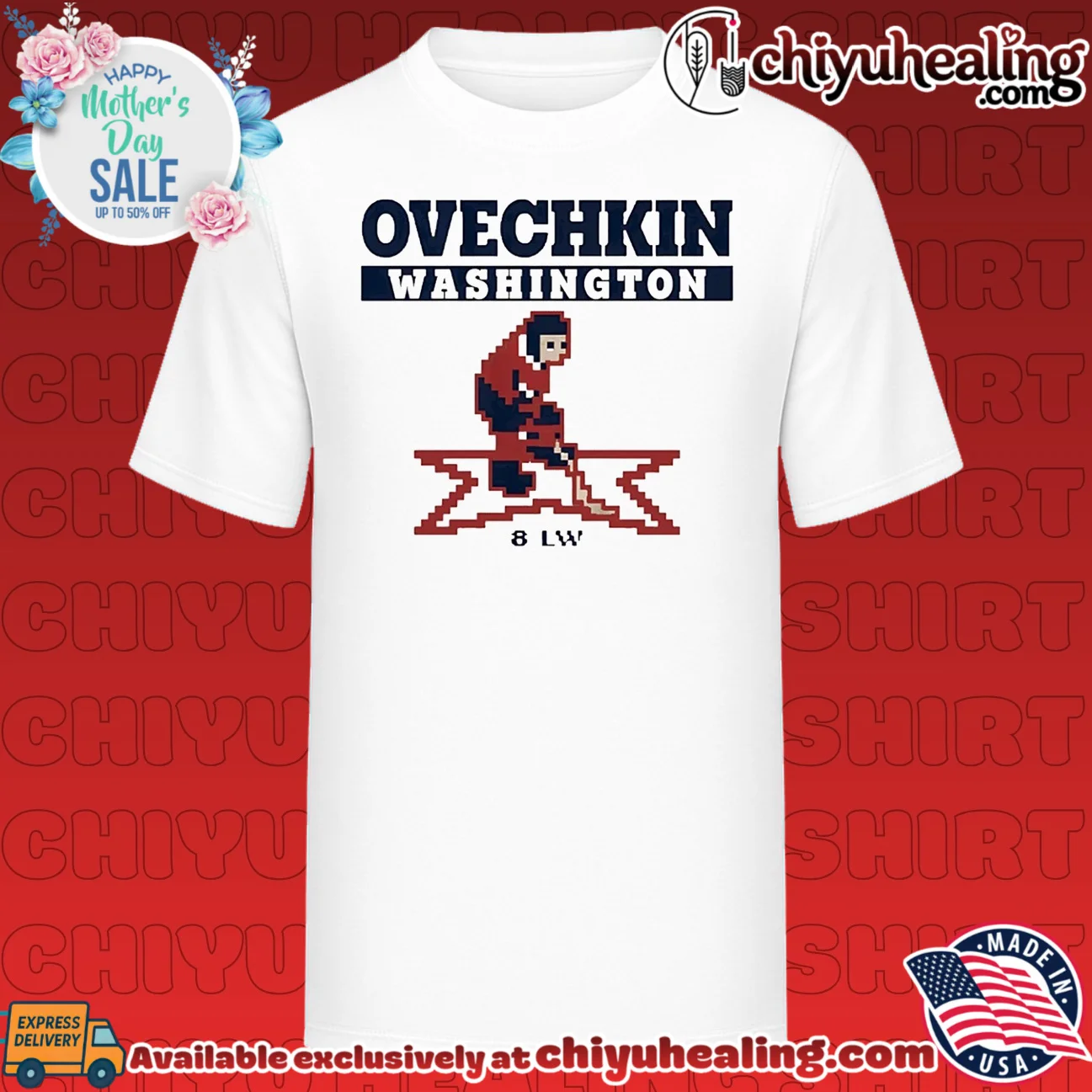 Alex Ovechkin Washington Capitals 8-Bit Hockey shirt & hoodie