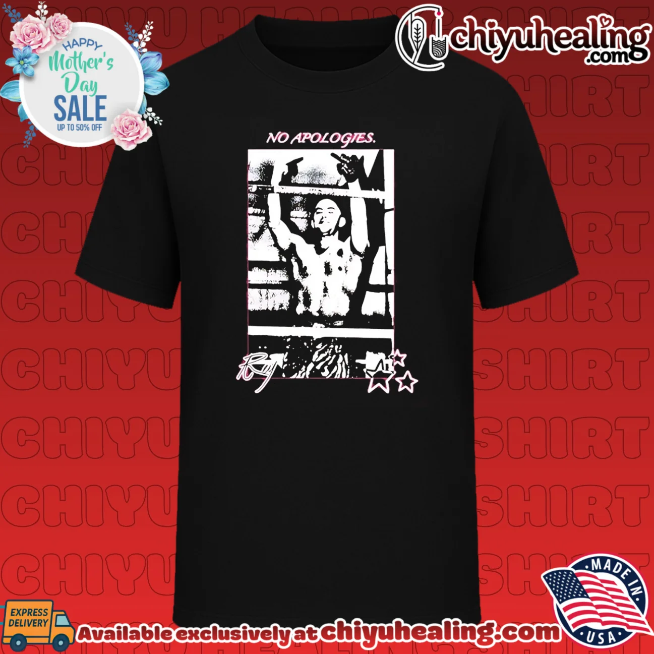 Alex Rey No Apologies middle finger shirt & hoodie