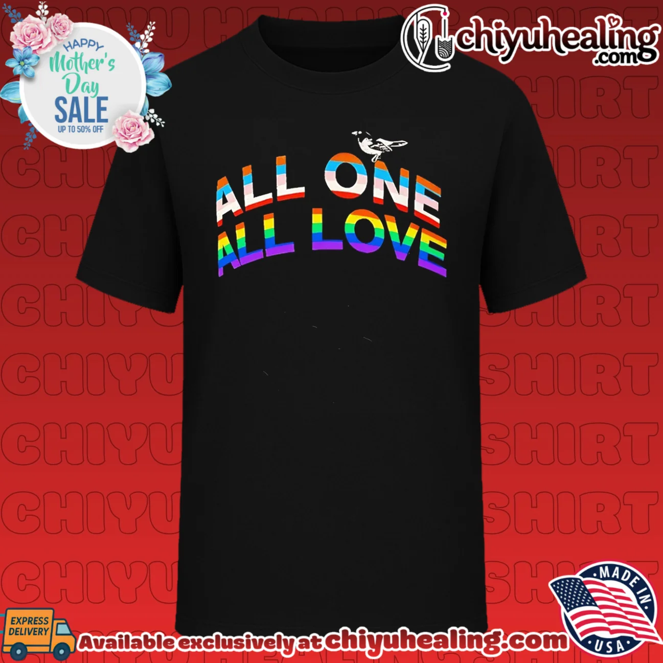 All One All Love Pride Bird LGBTQ Equality shirt & hoodie