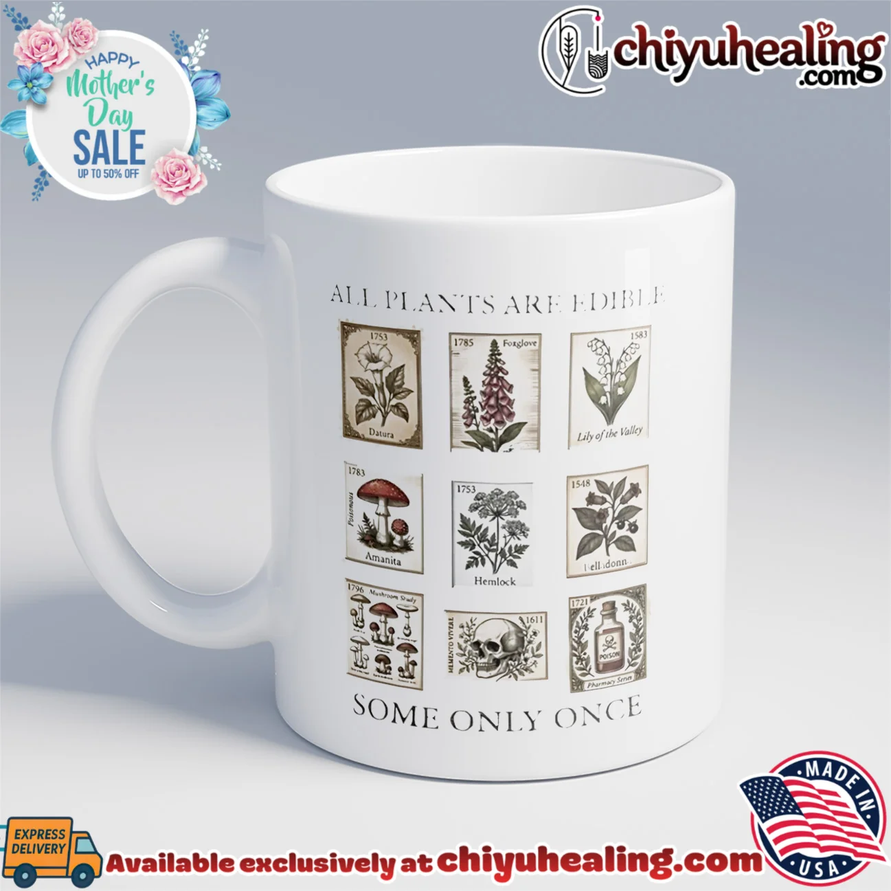 All Plants Are Edible Some Only Once Poisonous Botanical Stamps shirt & hoodie All Plants Are Edible Some Only Once Poisonous Botanical Stamps shirt & hoodie