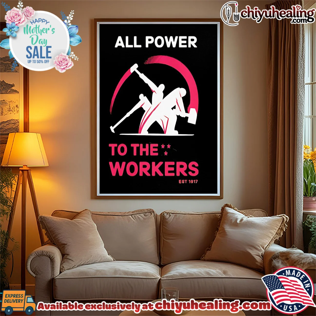 All power to the workers illustration shirt elite shirt & hoodie - Everyday Fit All power to the workers illustration shirt