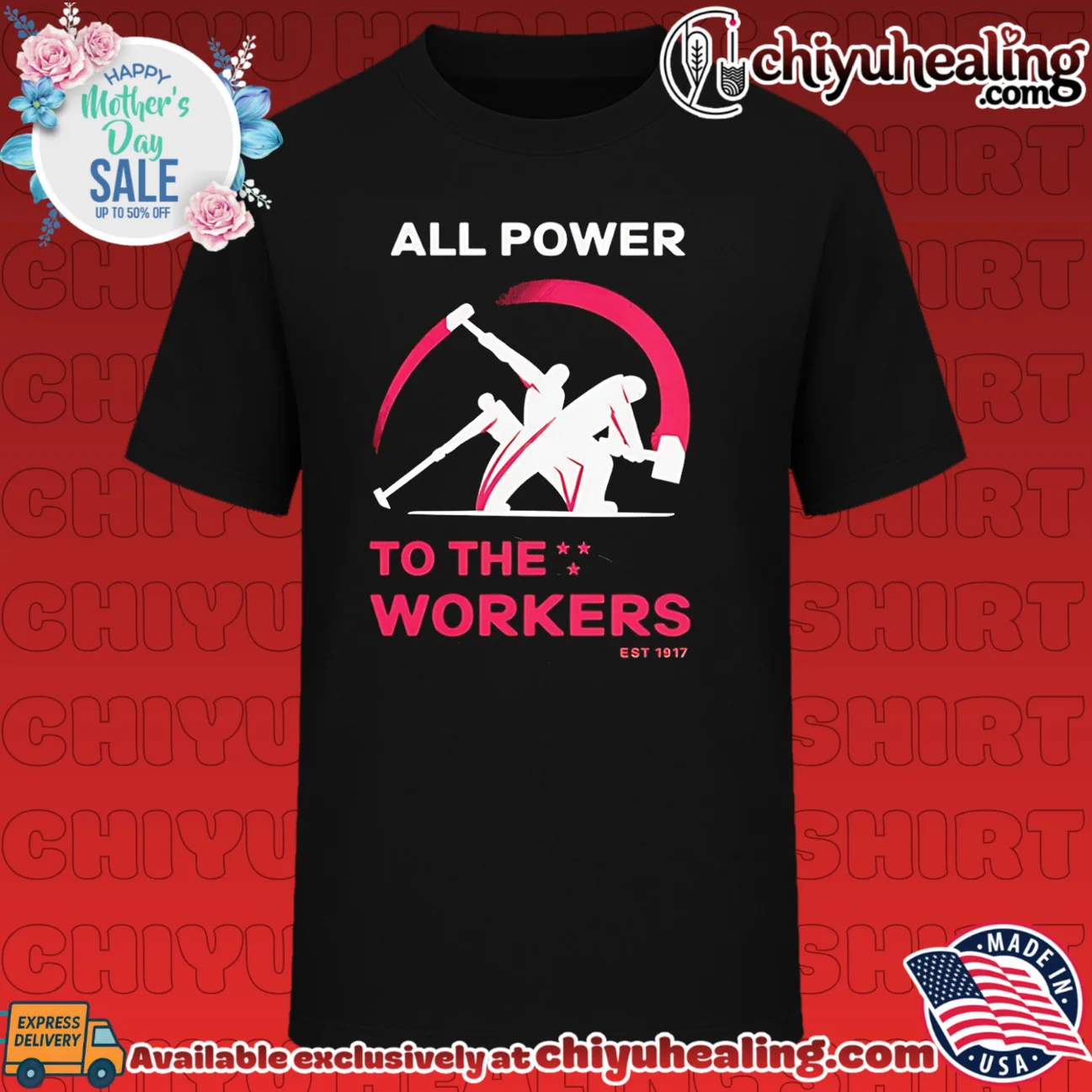 All power to the workers illustration shirt
