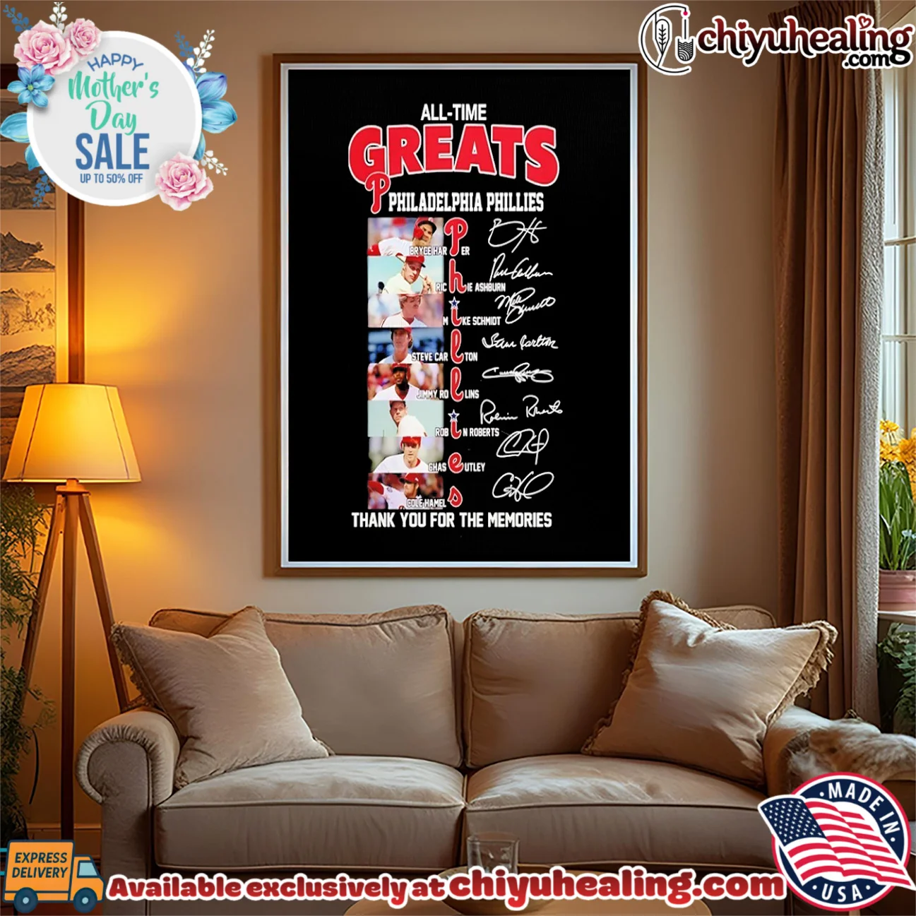 All time greats Philadelphia Phillies thank you for the memories signature shirt retro shirt & hoodie | Limited Stock Edition All time greats Philadelphia Phillies thank you for the memories signature shirt
