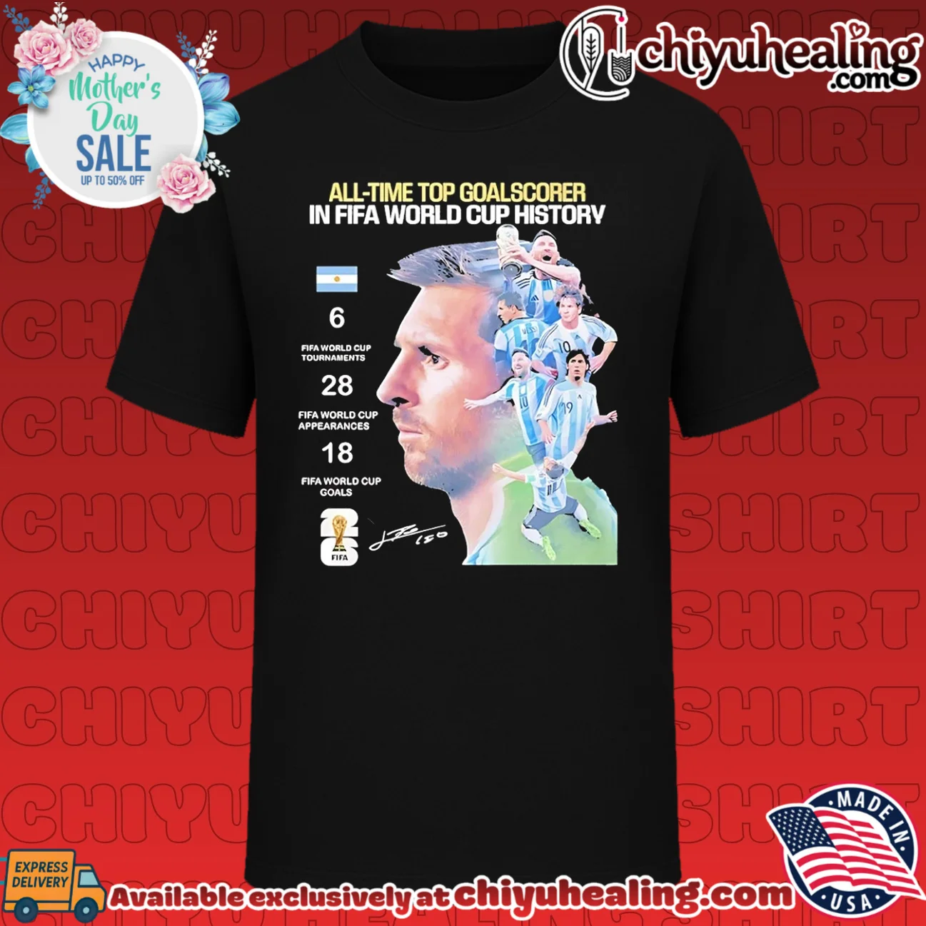 All time top goalscorer in FIFA World Cup history Lionel Messi tribute shirt & hoodie