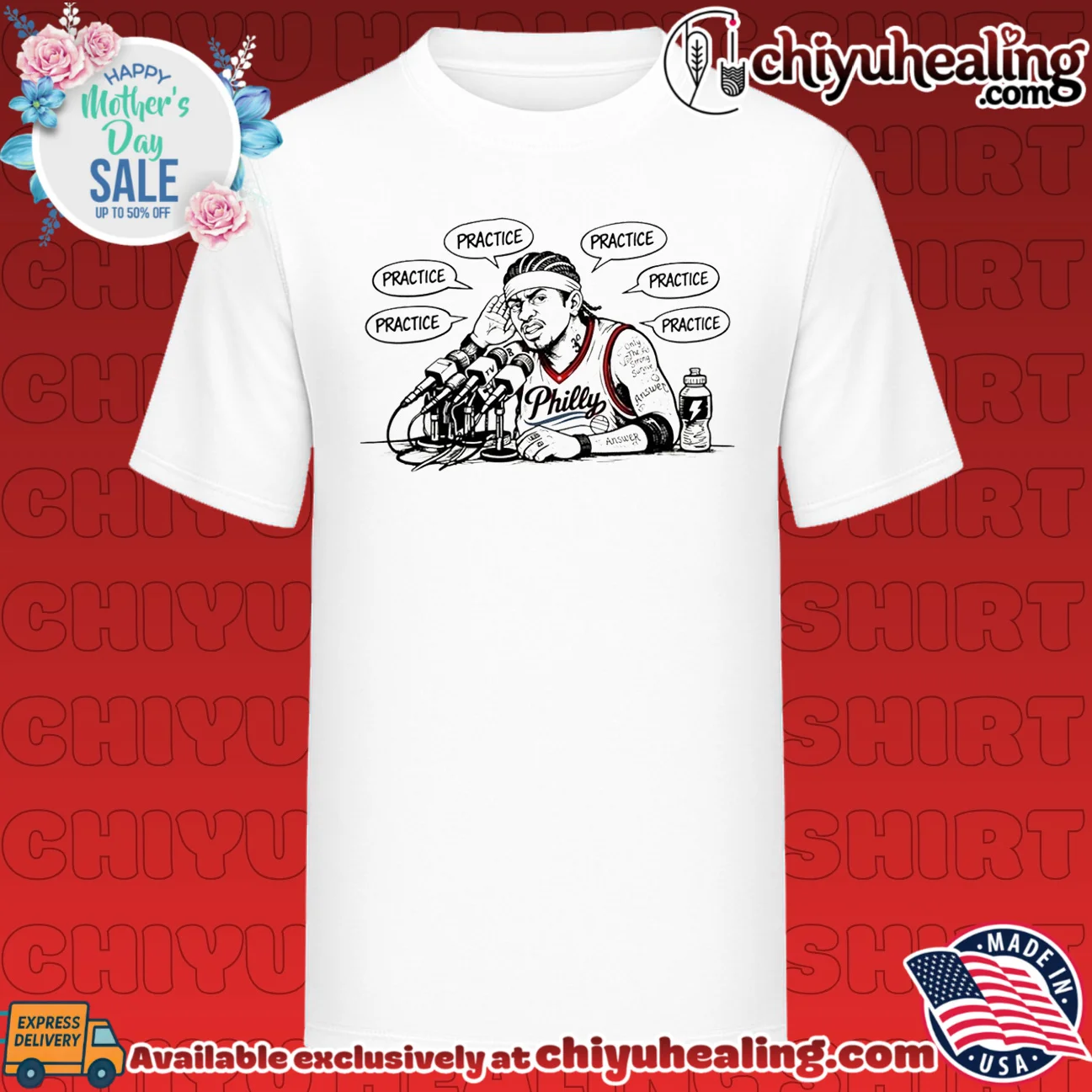 Allen Iverson Philadelphia 76ers We Talking About Practice shirt & hoodie