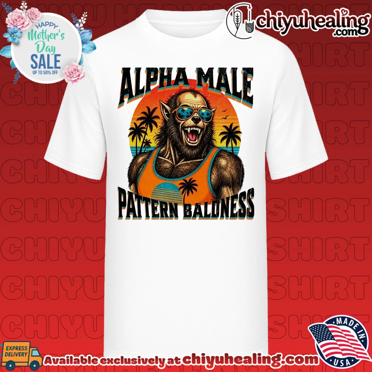 Alpha Male Pattern Baldness werewolf funny shirt & hoodie