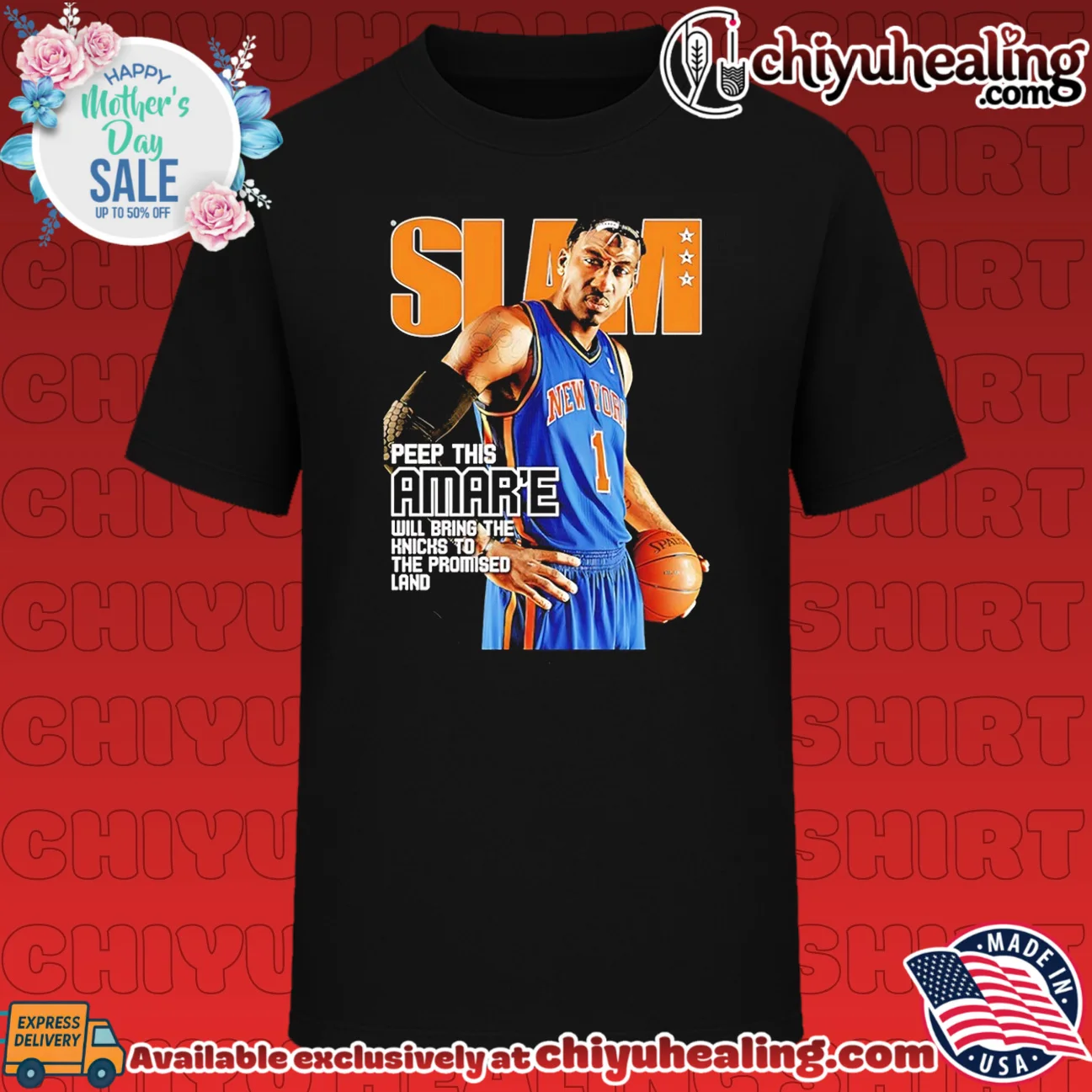 Amar'e Stoudemire NY Knicks SLAM Peep this Amar'e will bring the Knicks to the promised land shirt & hoodie