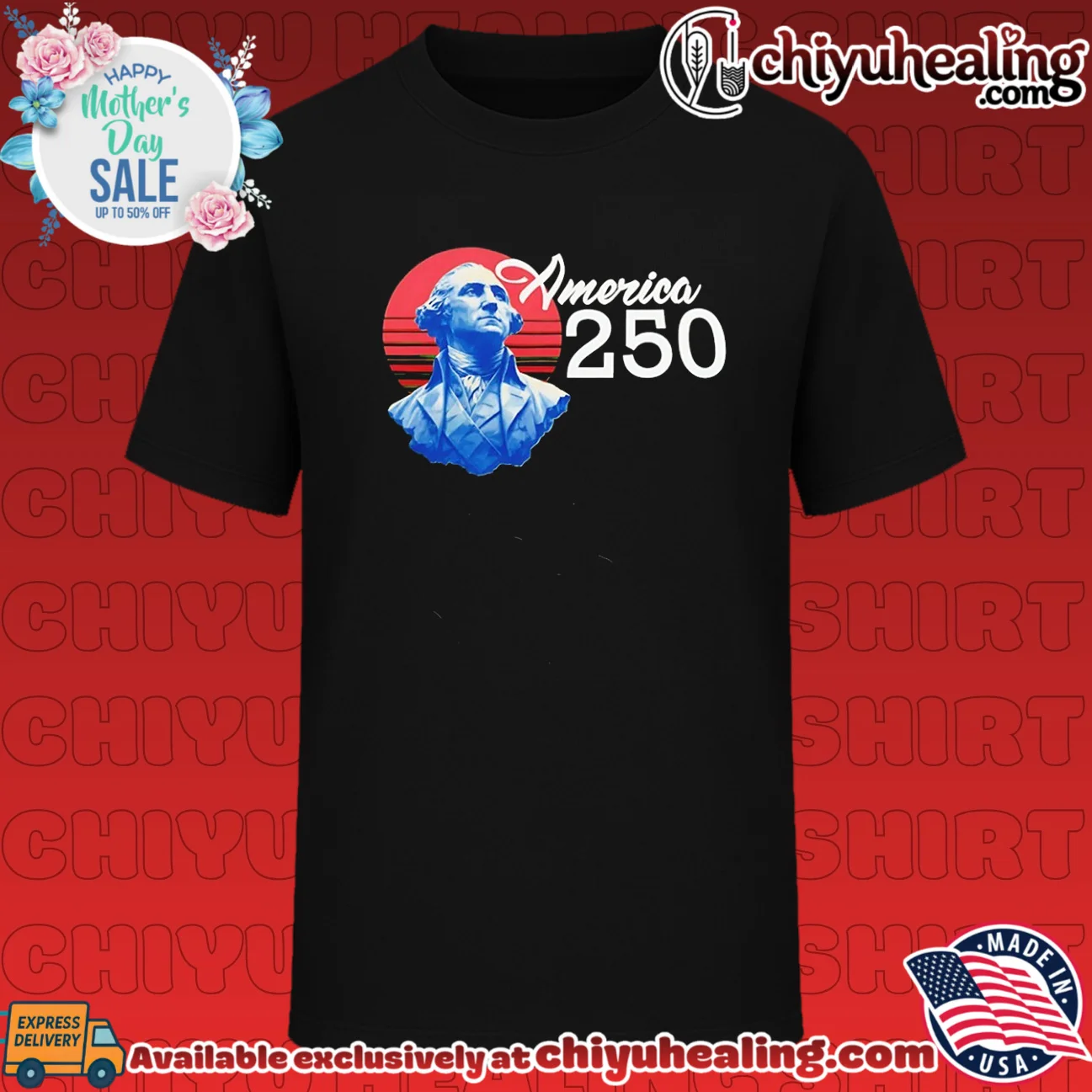 America 250 George Washington Patriotic shirt & hoodie