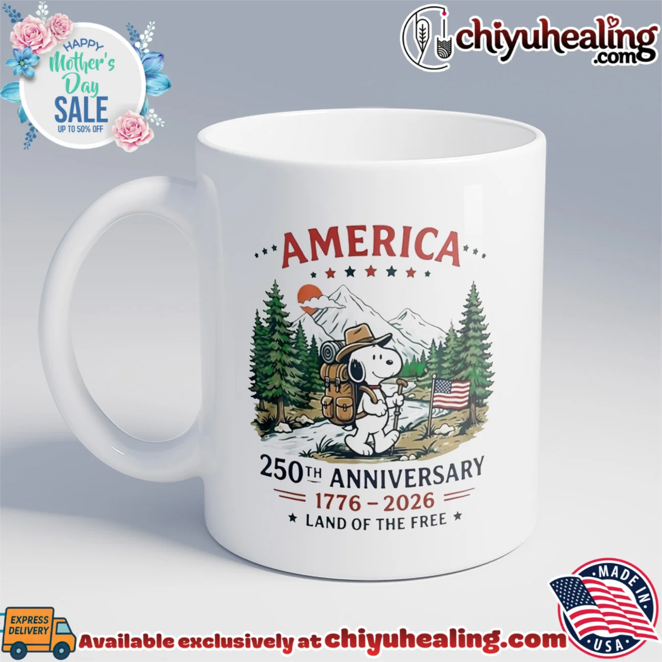 America 250Th Anniversary Snoopy Hiking Land Of The Free shirt & hoodie America 250Th Anniversary Snoopy Hiking Land Of The Free