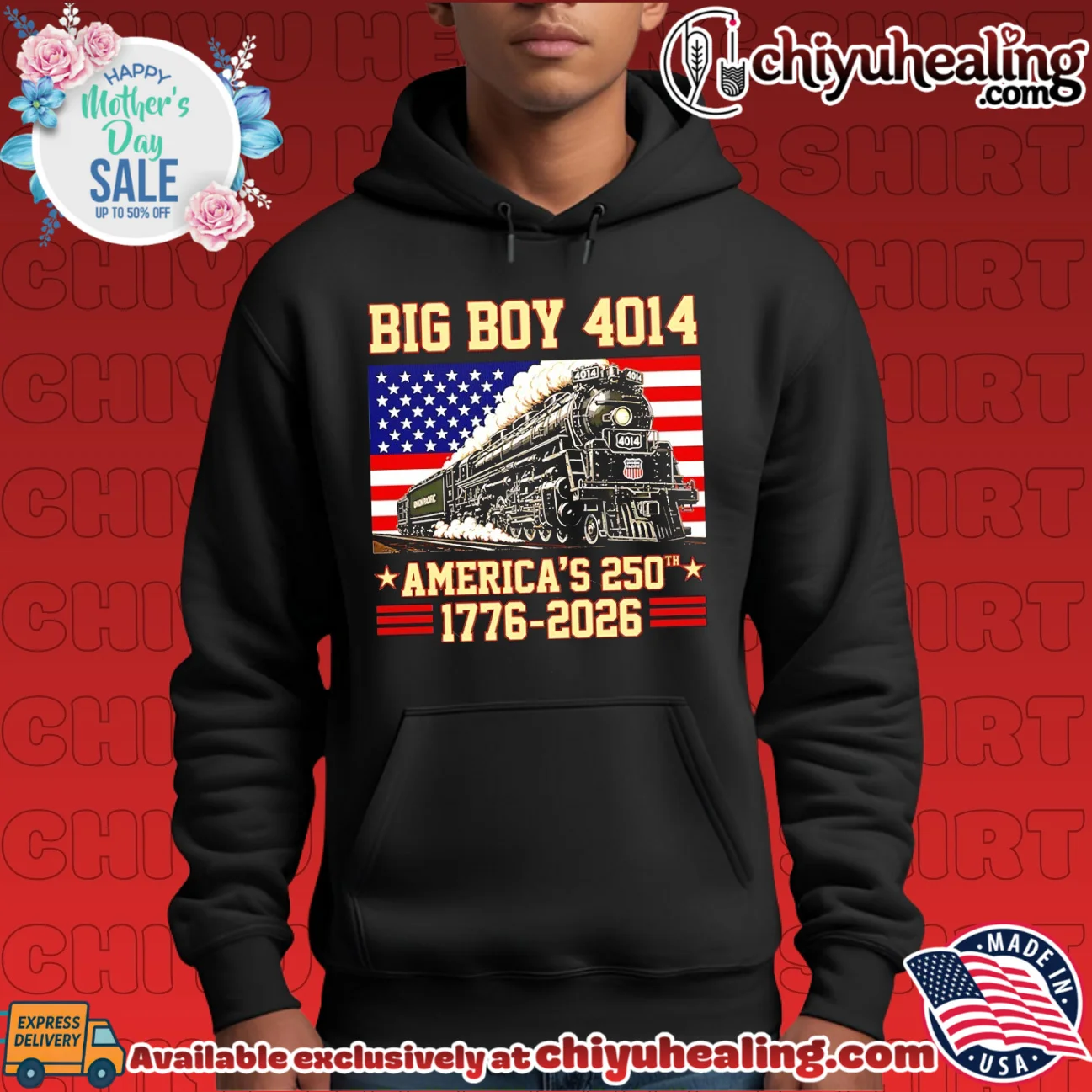 America 250th Big Boy 4014 Train US Flag statement shirt & hoodie | IP Merchandise America 250th Big Boy 4014 Train US Flag statement shirt & hoodie | IP Merchandise