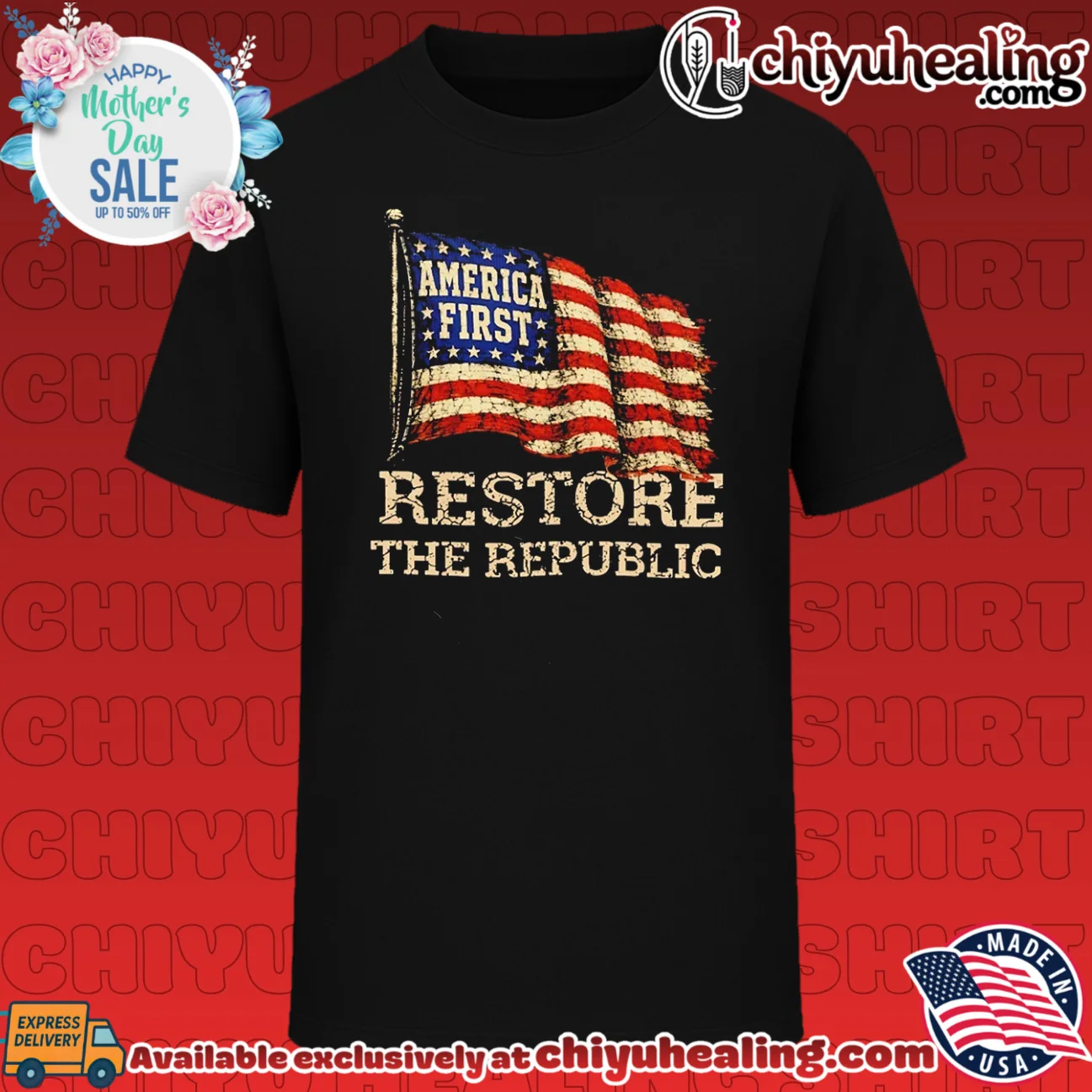 America First Restore the Republic patriotic shirt & hoodie