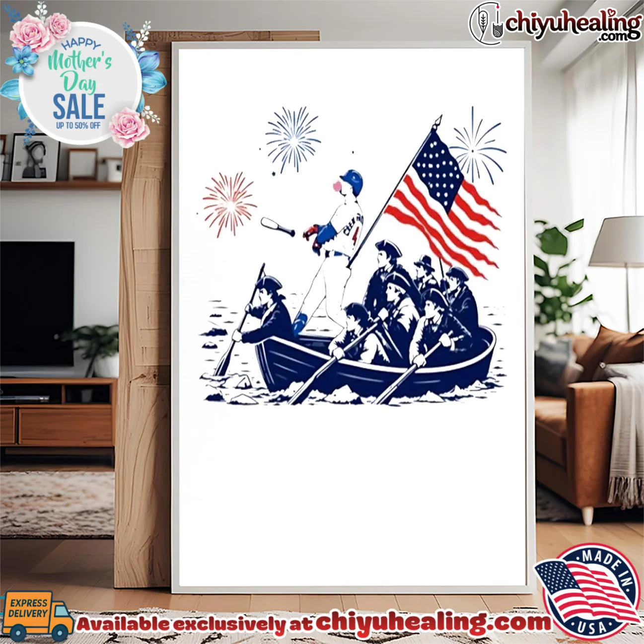 American Flag Baseball Crossing the Delaware July 4th shirt & hoodie American Flag Baseball Crossing the Delaware July 4th shirt & hoodie