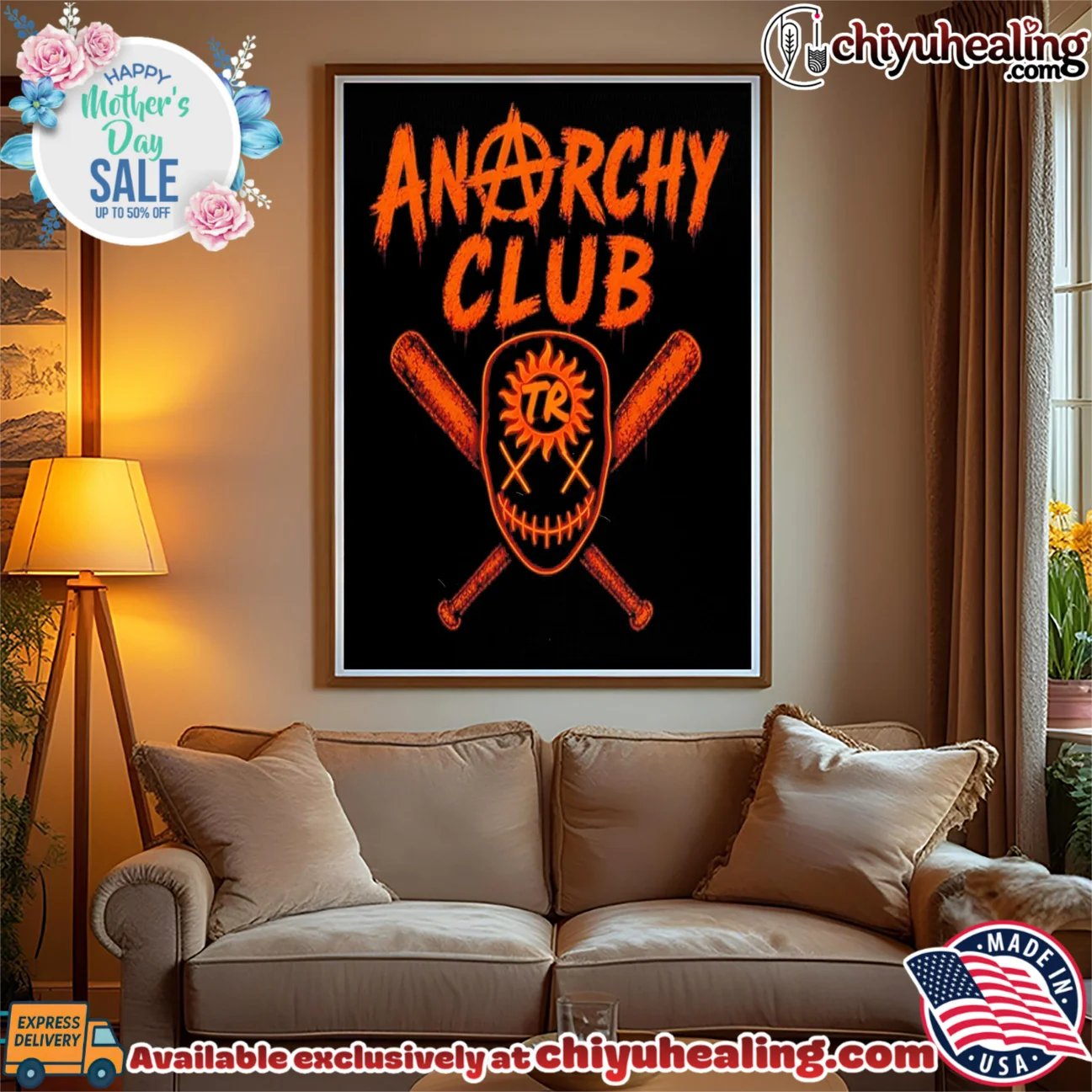Anarchy Club masked face graphic elite shirt & hoodie | Exclusive Fan Gear Anarchy Club masked face graphic