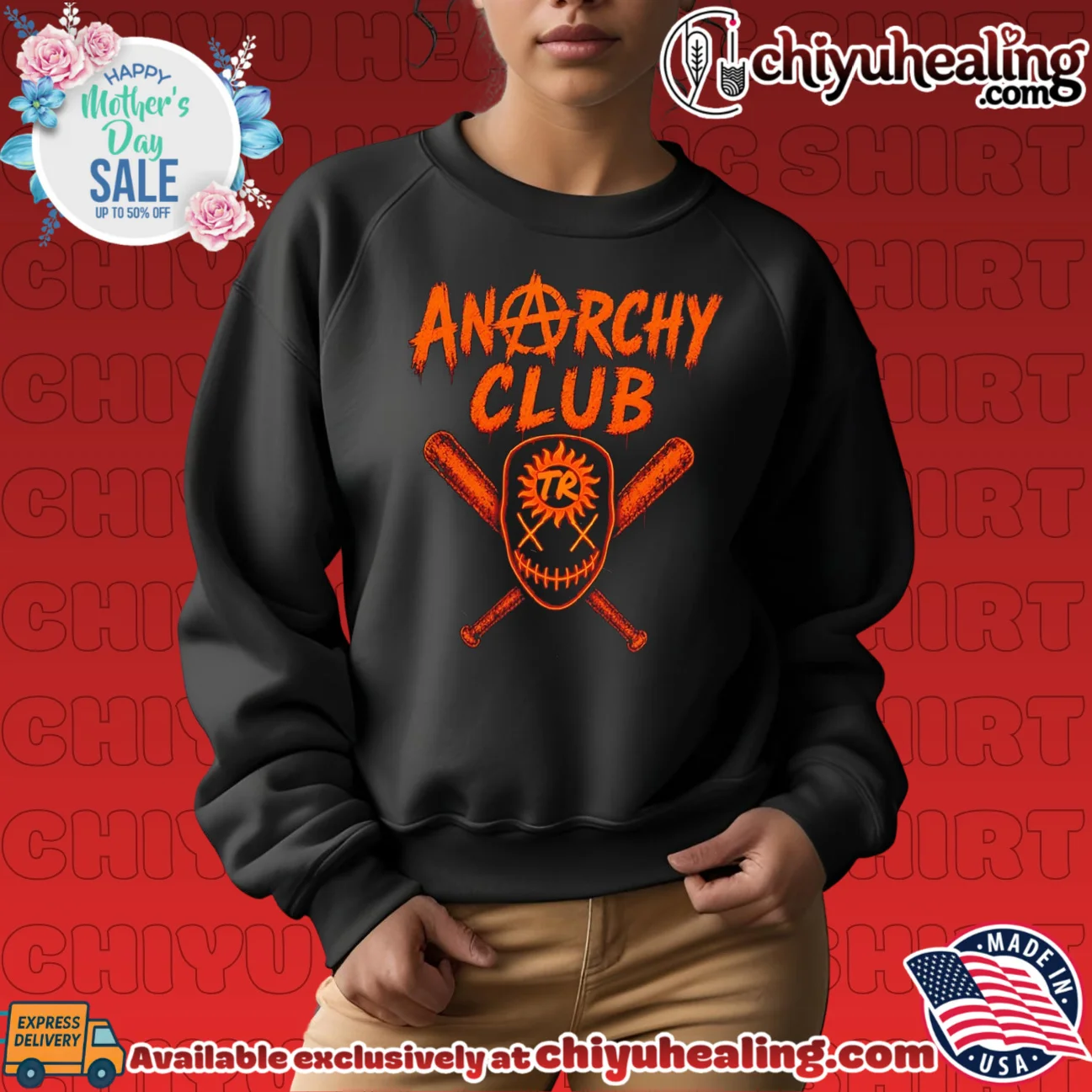 Anarchy Club masked face graphic elite shirt & hoodie | Exclusive Fan Gear Anarchy Club masked face graphic