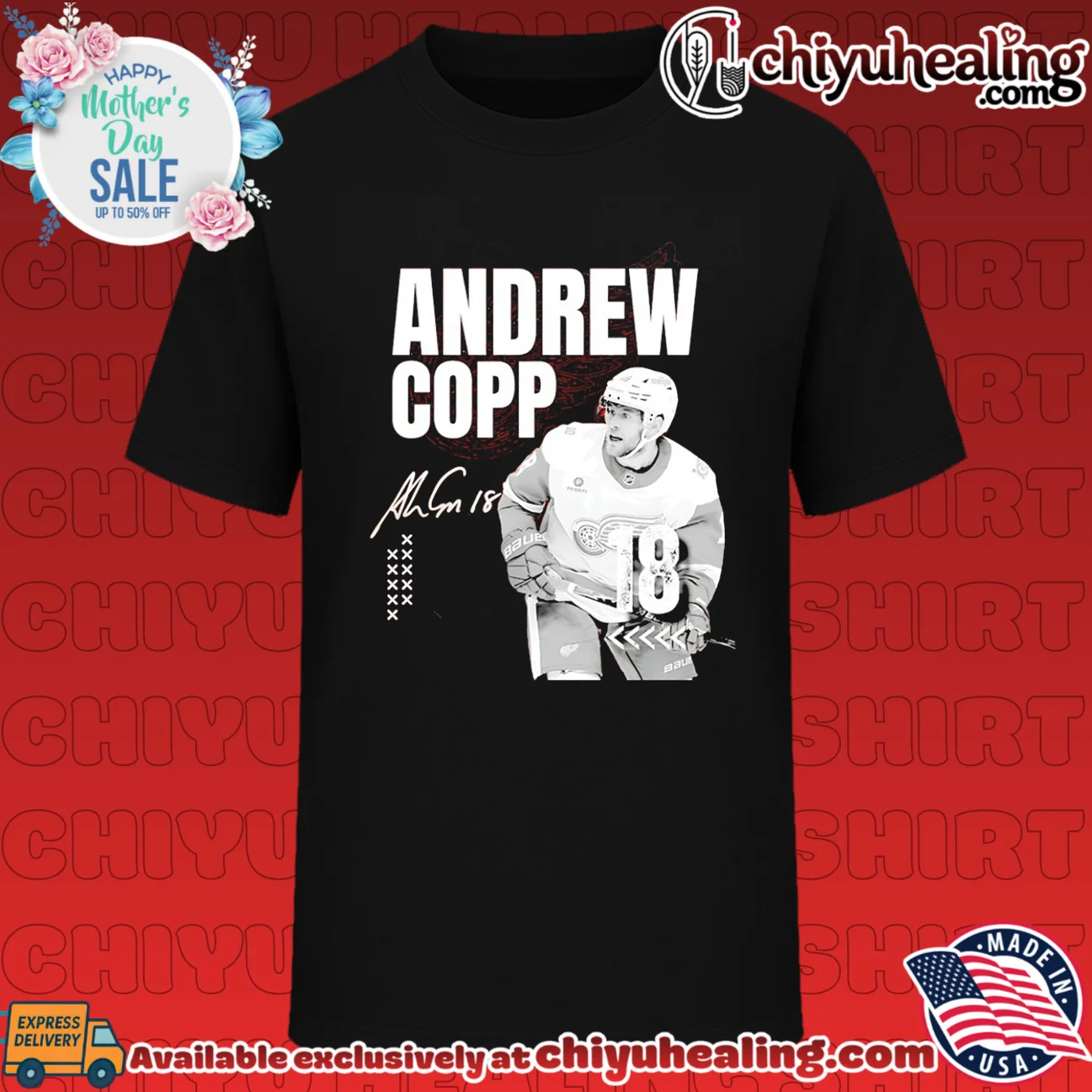 Andrew Copp Detroit Red Wings 18 NHL Hockey shirt & hoodie