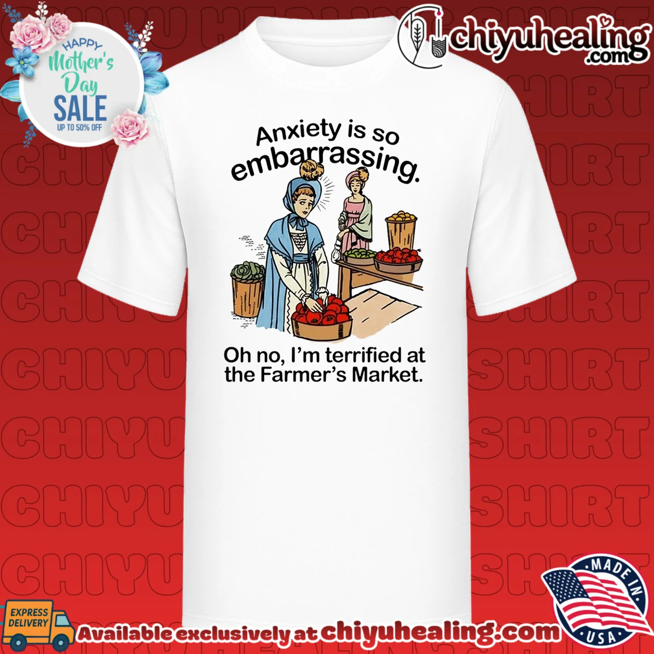 Anxiety Is So Embarrassing Terrified at the Farmer's Market shirt & hoodie
