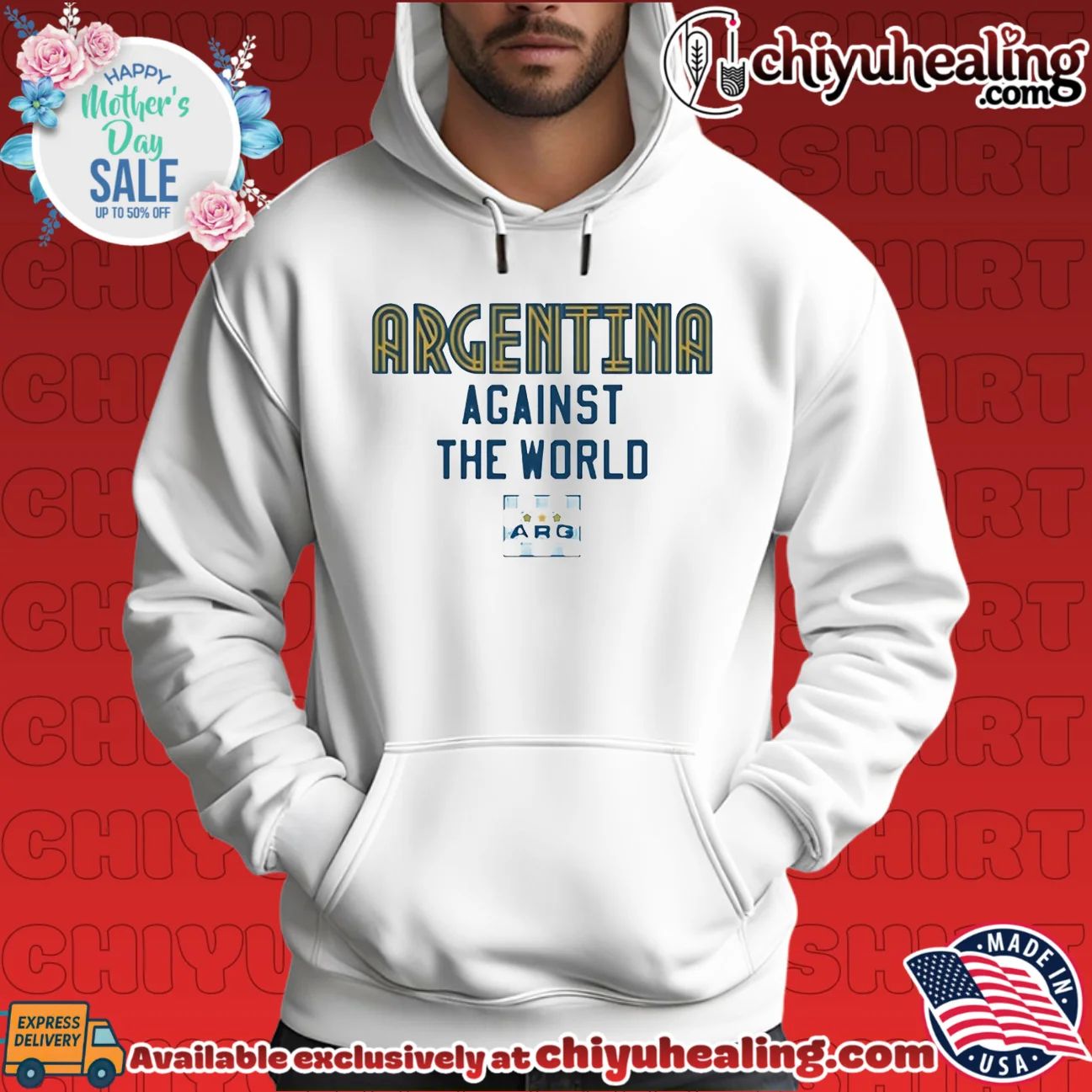 Argentina Against The World logo retro shirt & hoodie - Premium Streetwear Argentina Against The World logo retro shirt & hoodie - Premium Streetwear