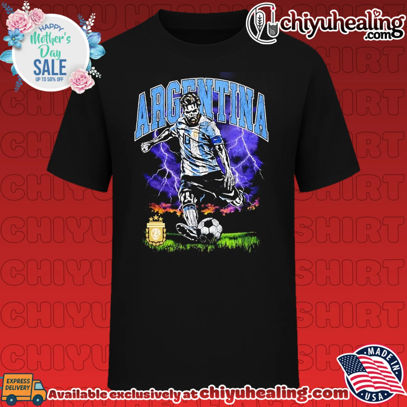 Argentina World Cup skeleton soccer player vintage