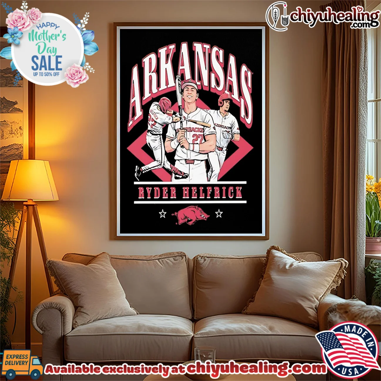 Arkansas Razorbacks Ryder Helfrick vintage hype shirt & hoodie | Modern Street Style Arkansas Razorbacks Ryder Helfrick vintage