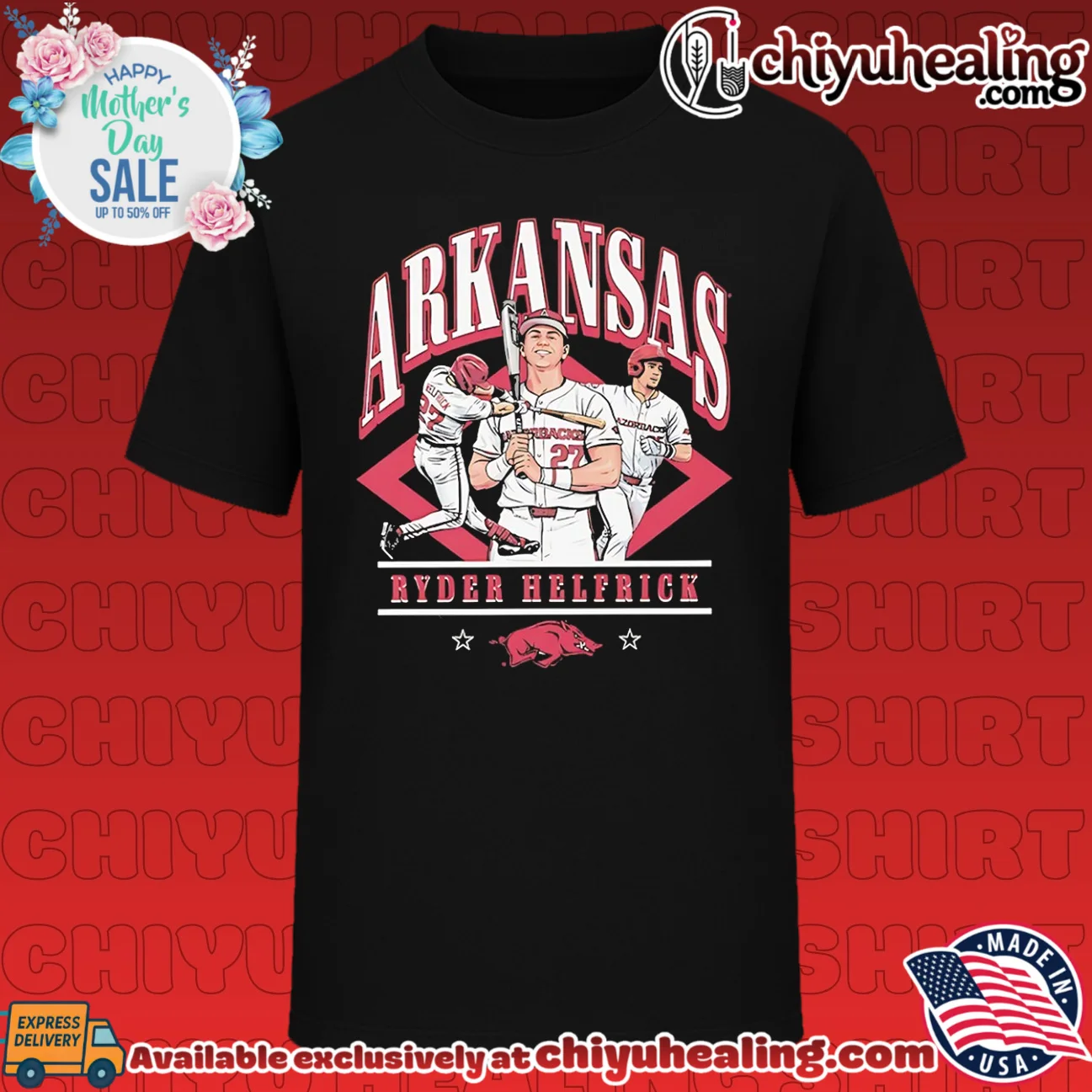 Arkansas Razorbacks Ryder Helfrick vintage