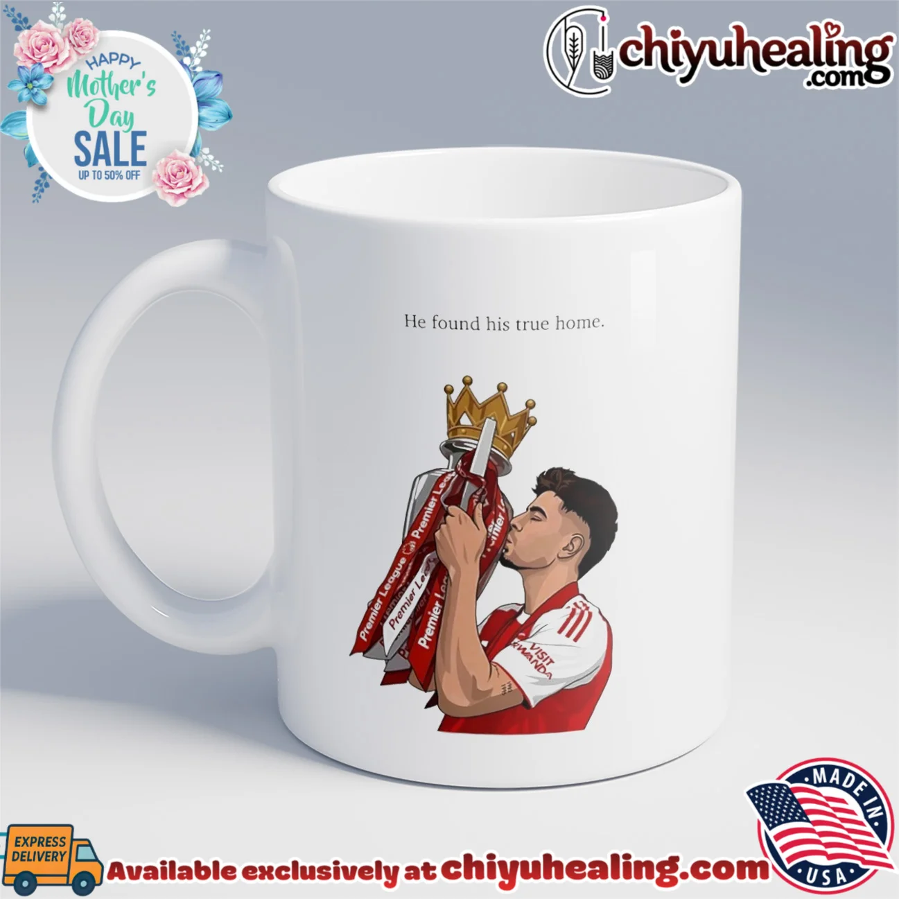 Arsenal FC Kai Havertz he found his true home trophy illustrated vintage shirt & hoodie - The Fan Collection Arsenal FC Kai Havertz he found his true home trophy illustrated