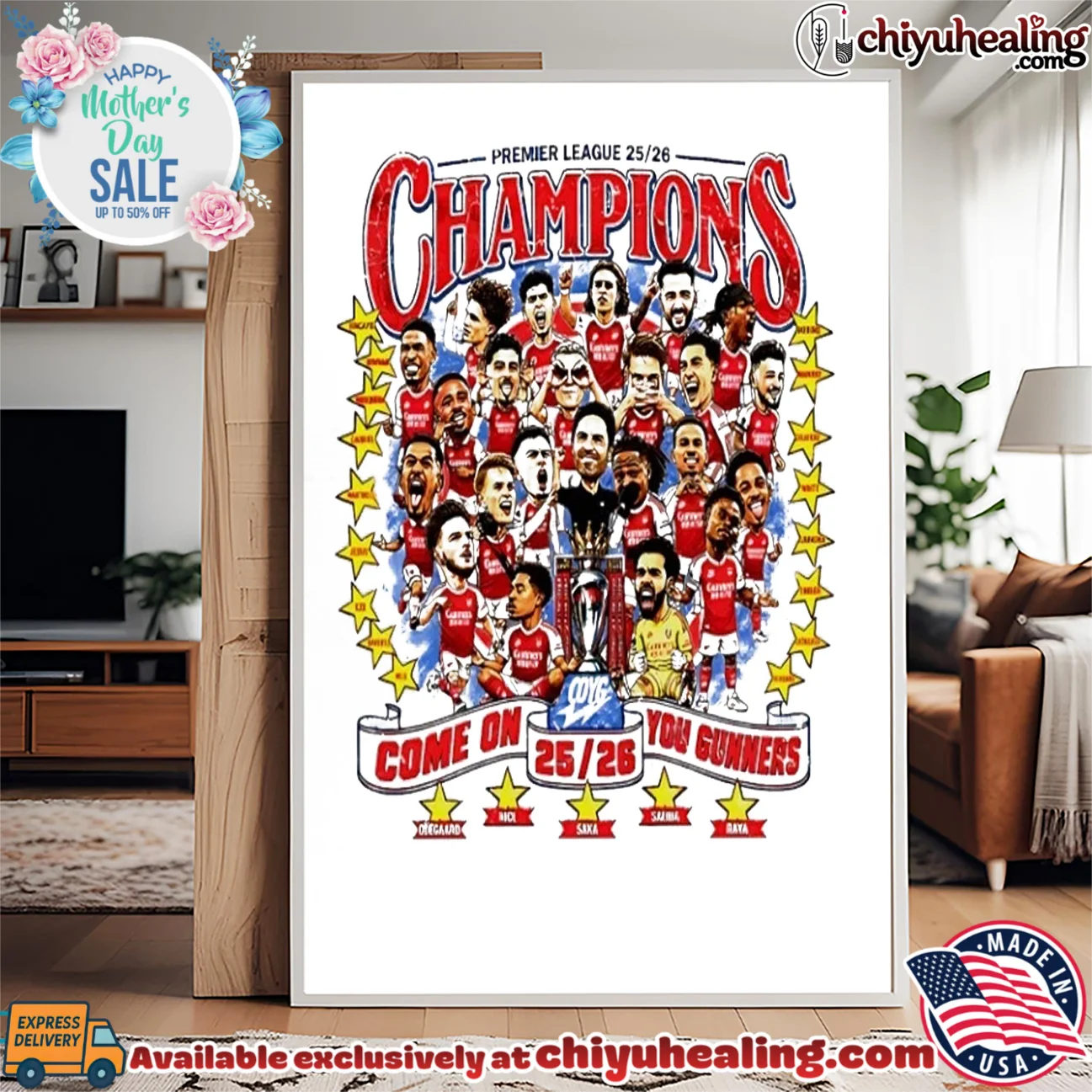 Arsenal FC Premier League 2025 2026 Champions Come one you gunner caricature shirt custom shirt & hoodie | IP Merchandise Arsenal FC Premier League 2025 2026 Champions Come one you gunner caricature shirt